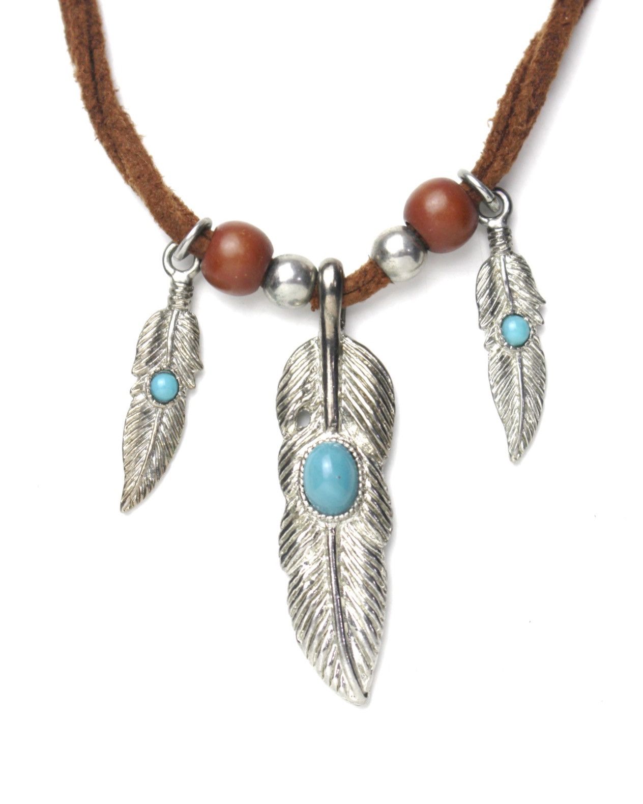 Vintage 2000S JAPANESE MADE NATIVE NAVAJO FEATHER NECKLACE Size ONE SIZE - 2 Thumbnail