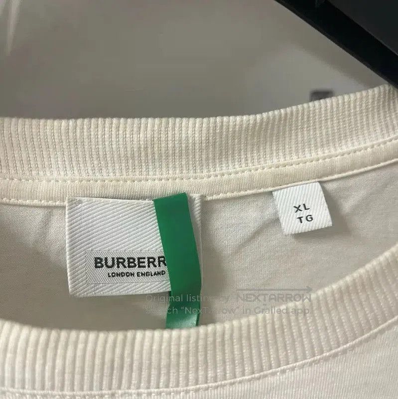 Burberry Burberry Men's Cream T-Shirt in XL Size. Size US XL / EU 56 / 4 - 3 Thumbnail