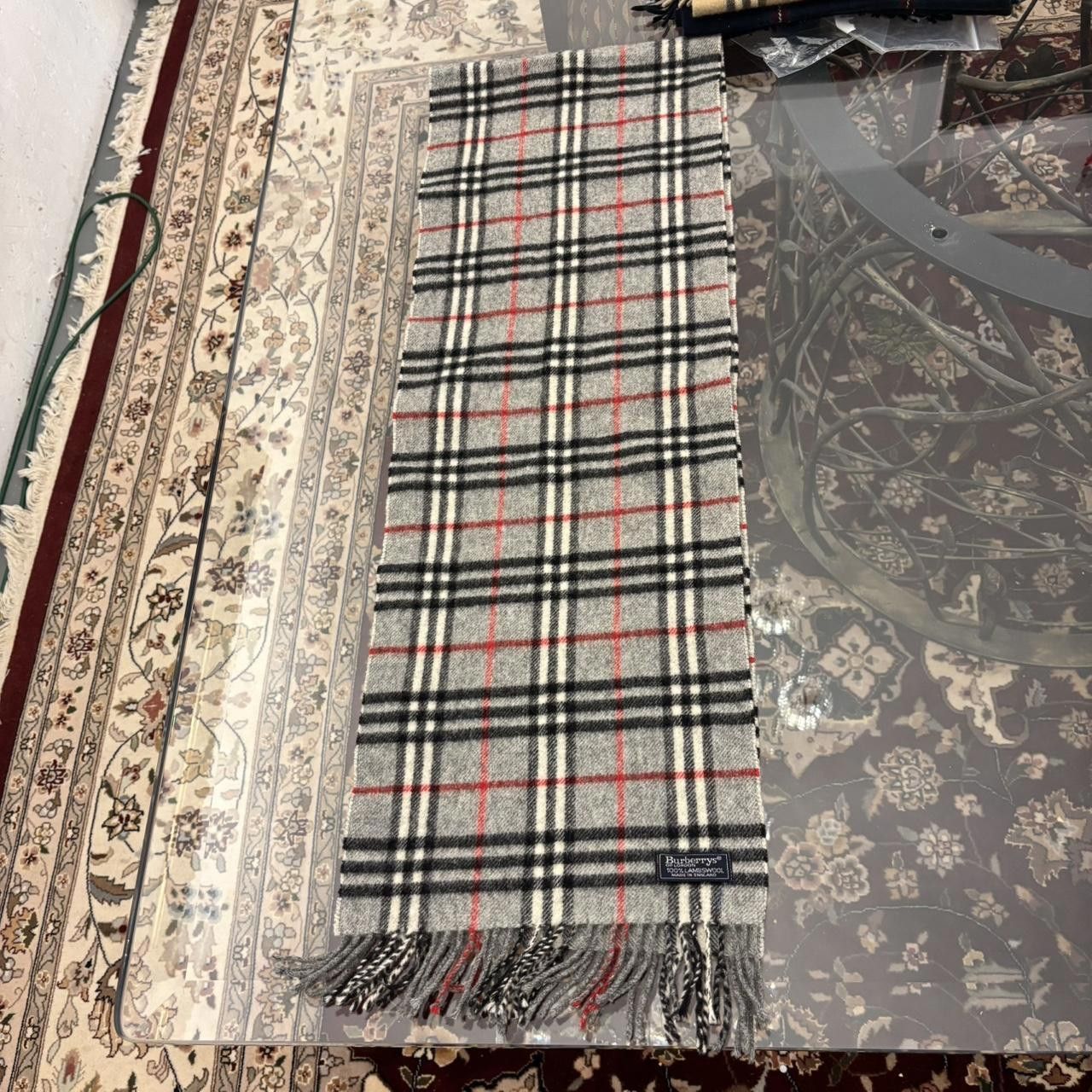 Burberry Burberry 100% Lambswool Noa Check Scarf Size ONE SIZE - 5 Thumbnail