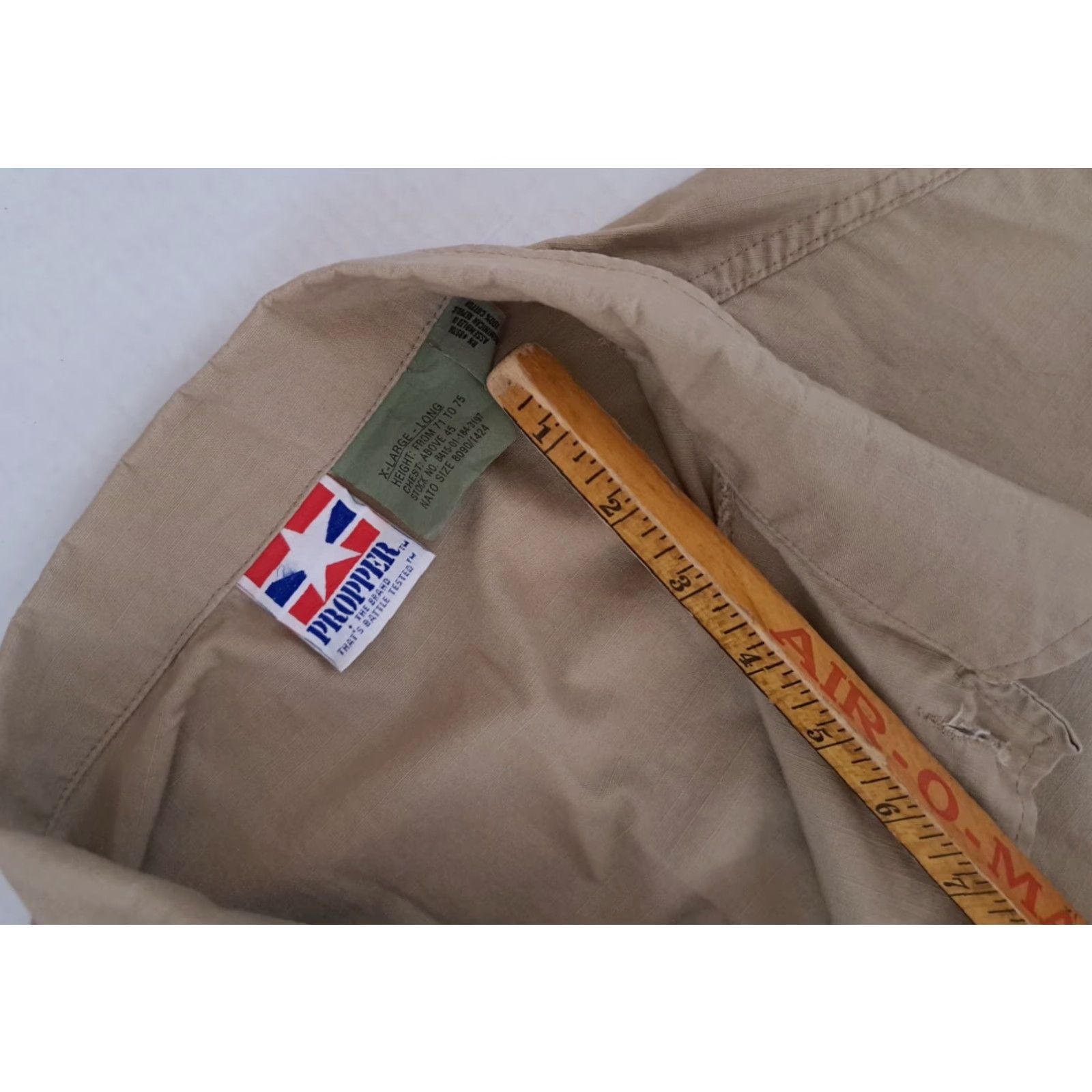 Propper VINTAGE PROPPER Military Jacket Coat Long XL Beige Cotton Button Mens Size US XL / EU 56 / 4 - 3 Thumbnail