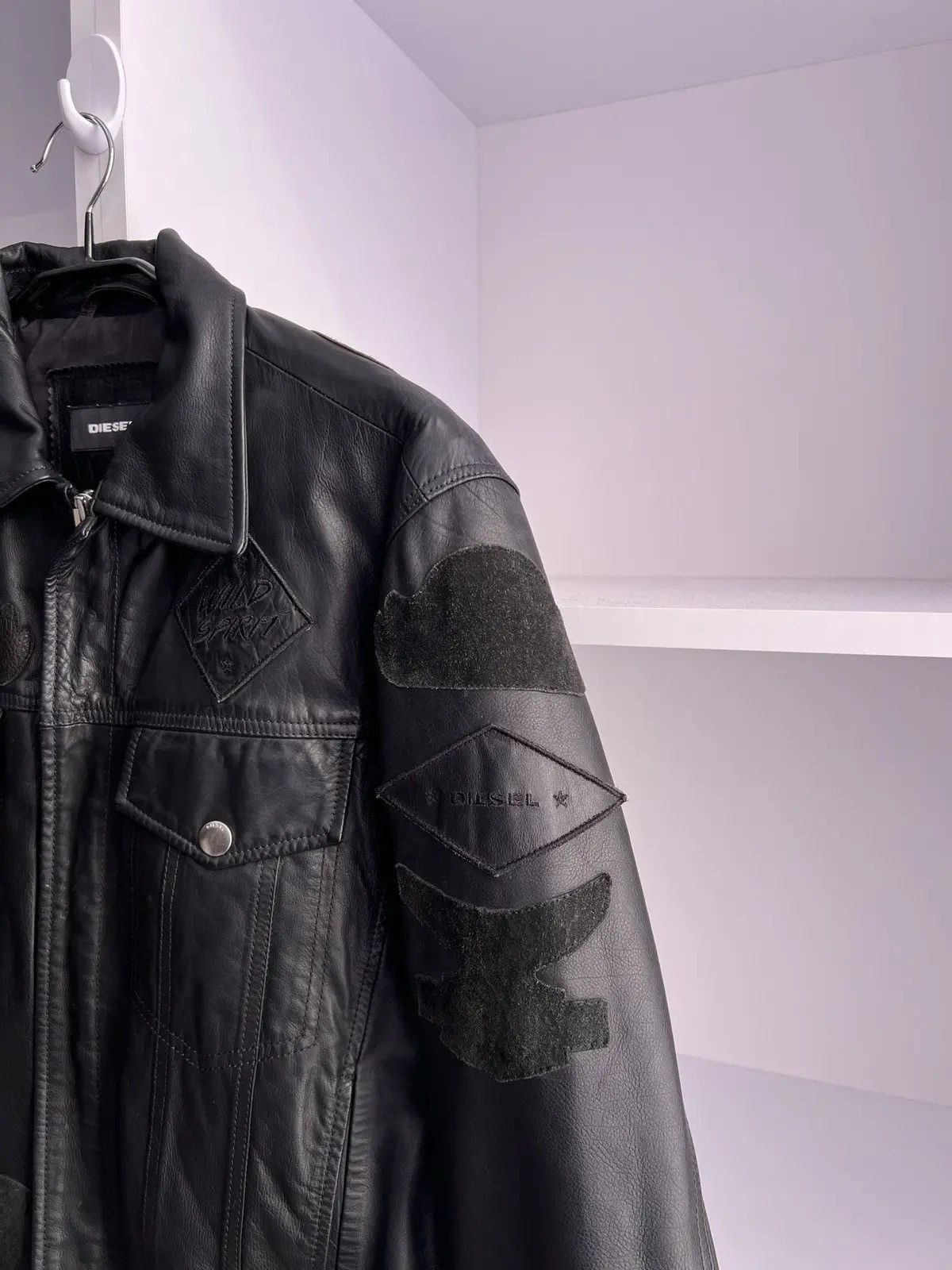 Diesel × Vintage Vintage Diesel Black Leather Jacket Wild Spirit Biker Size US L / EU 52-54 / 3 - 5 Thumbnail