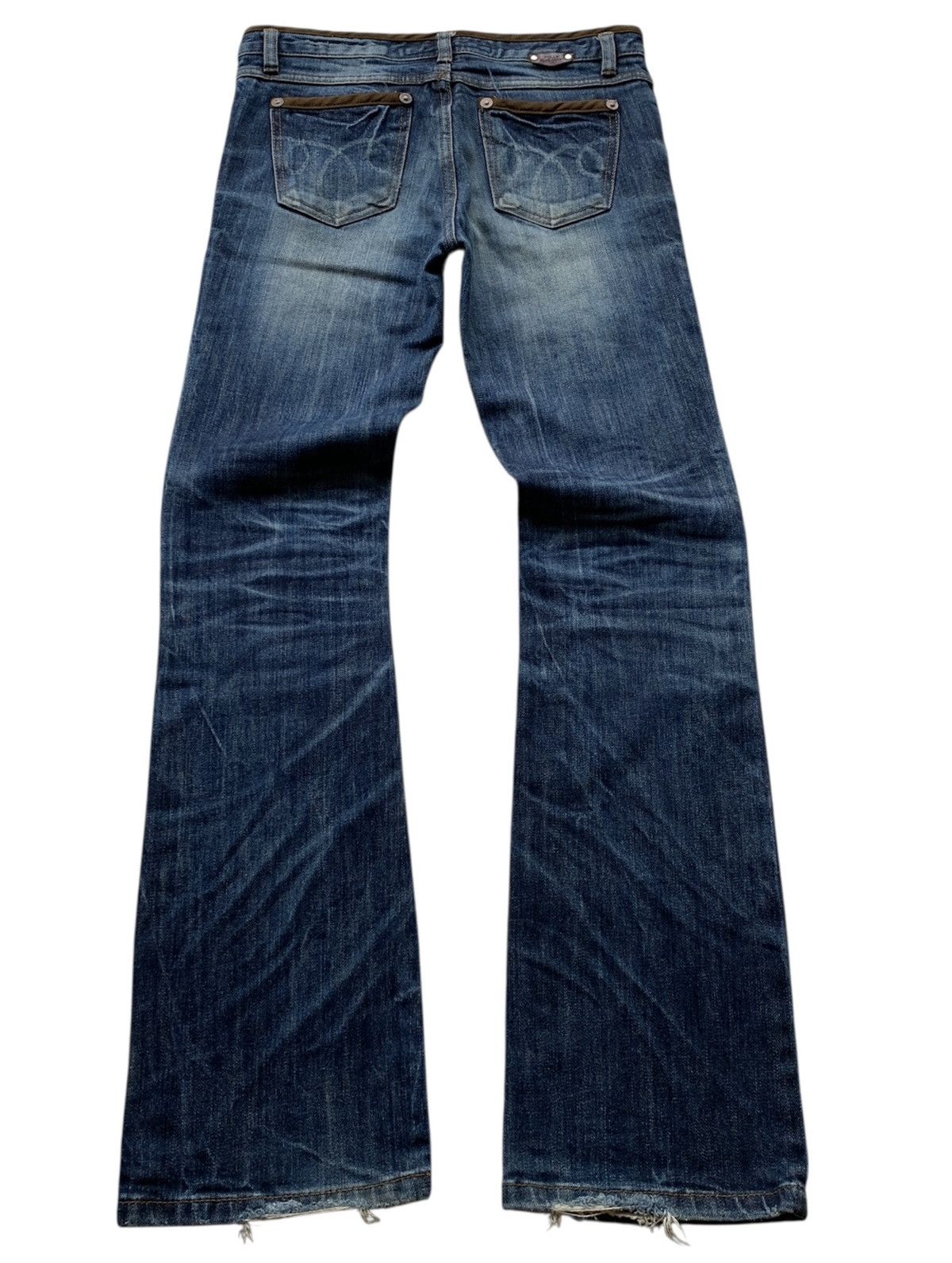 If Six Was Nine Piolla Distressed Clawmark ifsix LGB KMRII Flared Jeans Size US 29 - 9 Thumbnail