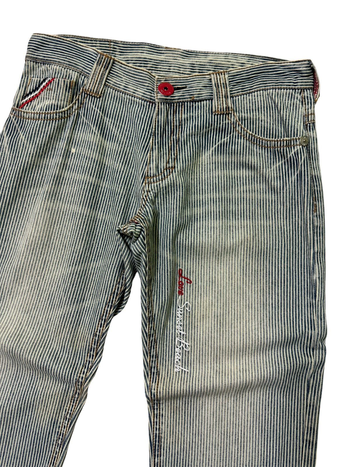 Hysteric Glamour × Japanese Brand LOVE SUNSET BEACH HICKORY STRIPED DENIM Size US 33 - 5 Thumbnail