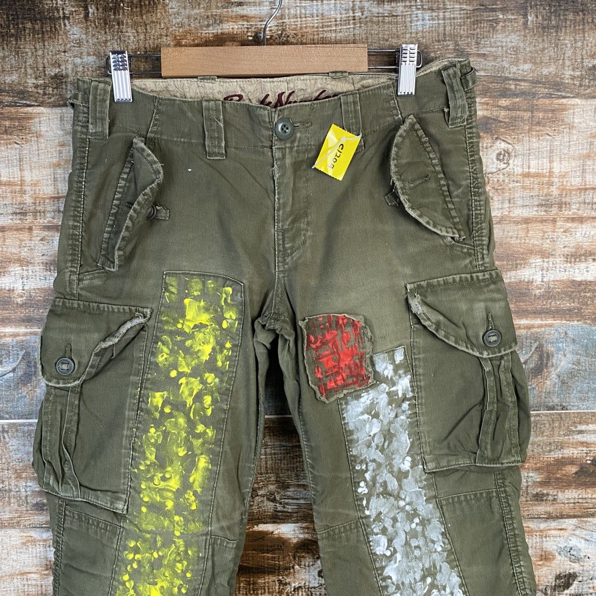 Japanese Brand DL Back Number Green Cargo Multipocket Pants #C1204 Size US 28 / EU 44 - 4 Thumbnail