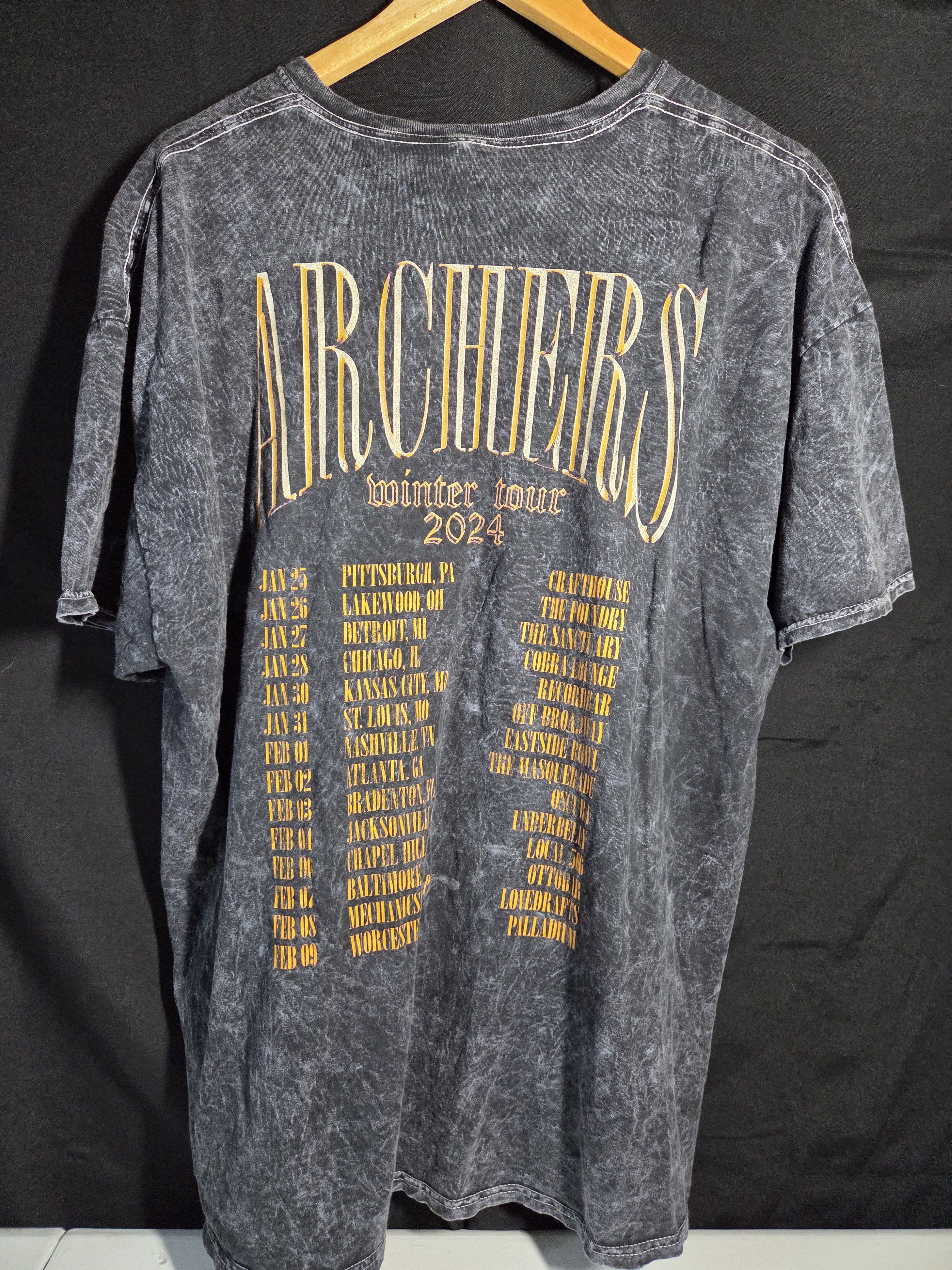 Other Archers Winter Tour 2024 Acid Wash Graphic Band Tee 2XL Size US XXL / EU 58 / 5 - 2 Thumbnail