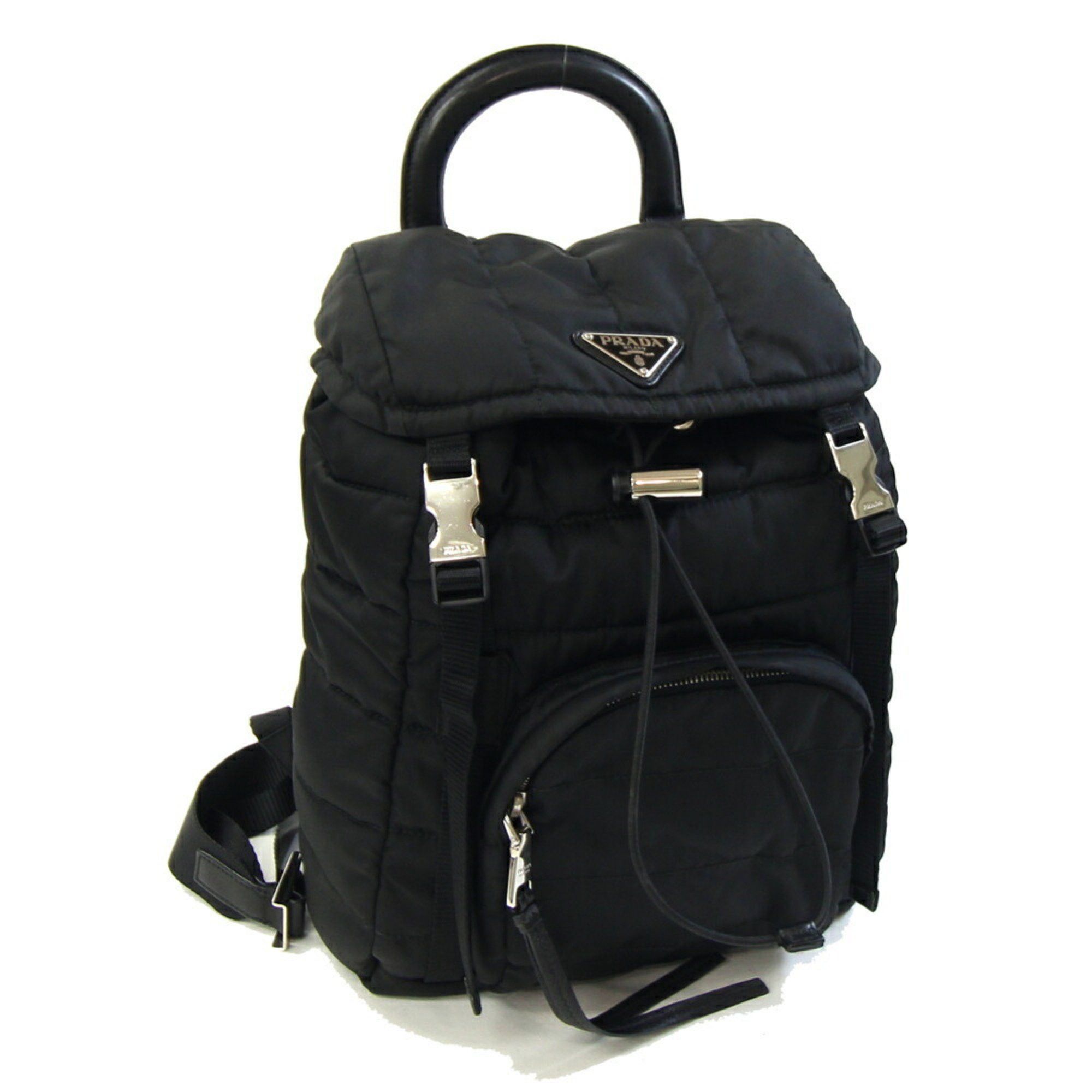 Prada PRADA Backpack Nylon Black Silver Auth ki4718 | Grailed