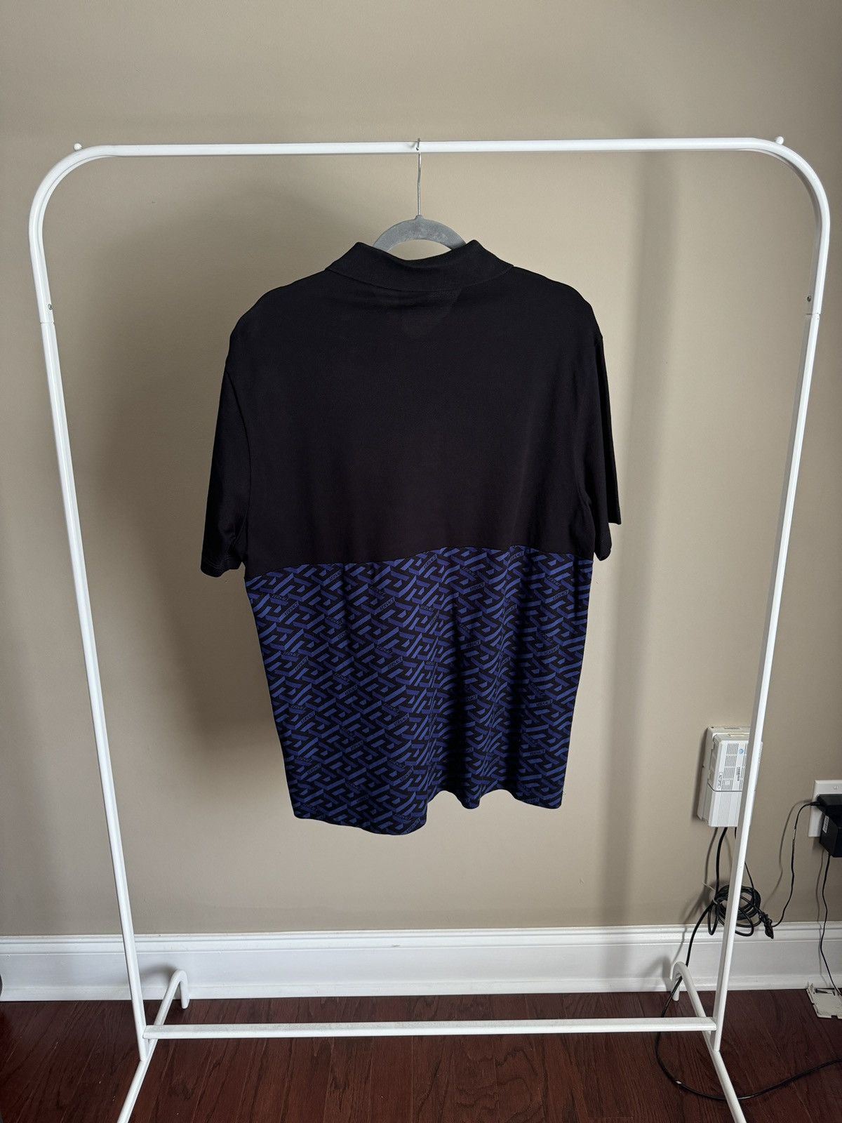 Versace Versace Navy/Black La Greca Polo Size US XXL / EU 58 / 5 - 3 Thumbnail