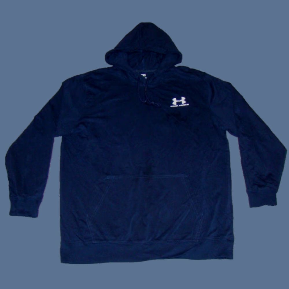 Under Armour Under Armour Mens Hoodie Long Sleeve Pouch Pocket Lightweight Blue Large Mens Size US L / EU 52-54 / 3 - 1 Thumbnail