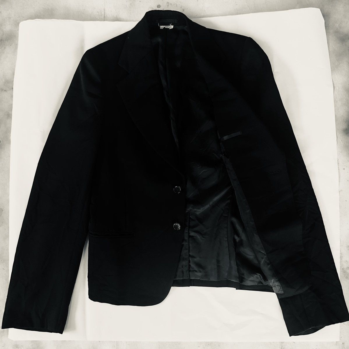 Comme des Garcons Homme Plus 🇯🇵CdG gothic blazer suit two button elongated sleeves Size 38L - 3 Thumbnail