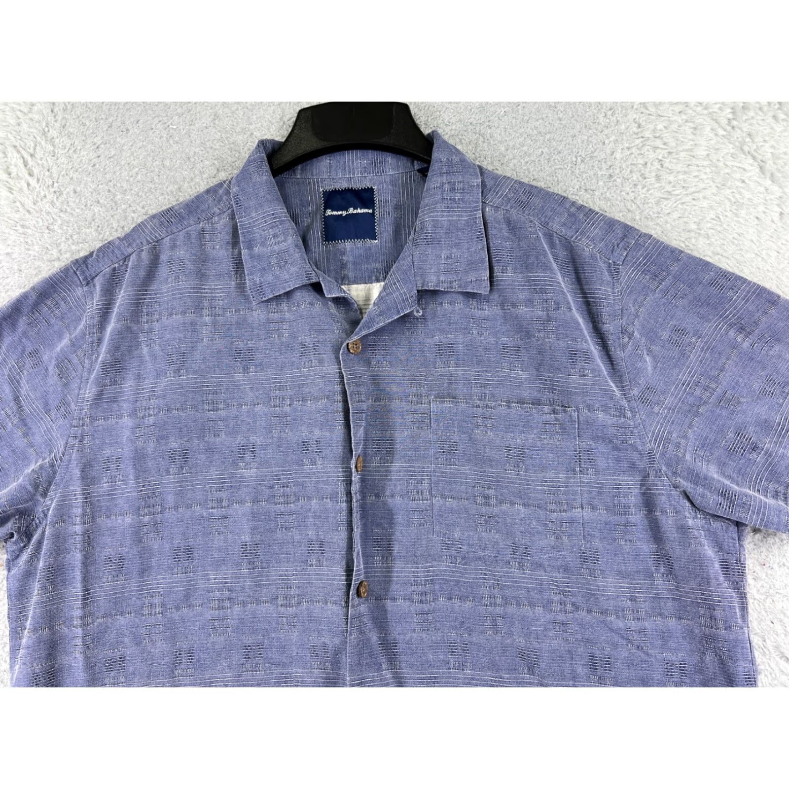 Tommy Bahama Tommy Bahama Button-Up Shirt Men XL Blue Plaid Silk Casual Aloha Beach Resort Size US XL / EU 56 / 4 - 4 Thumbnail