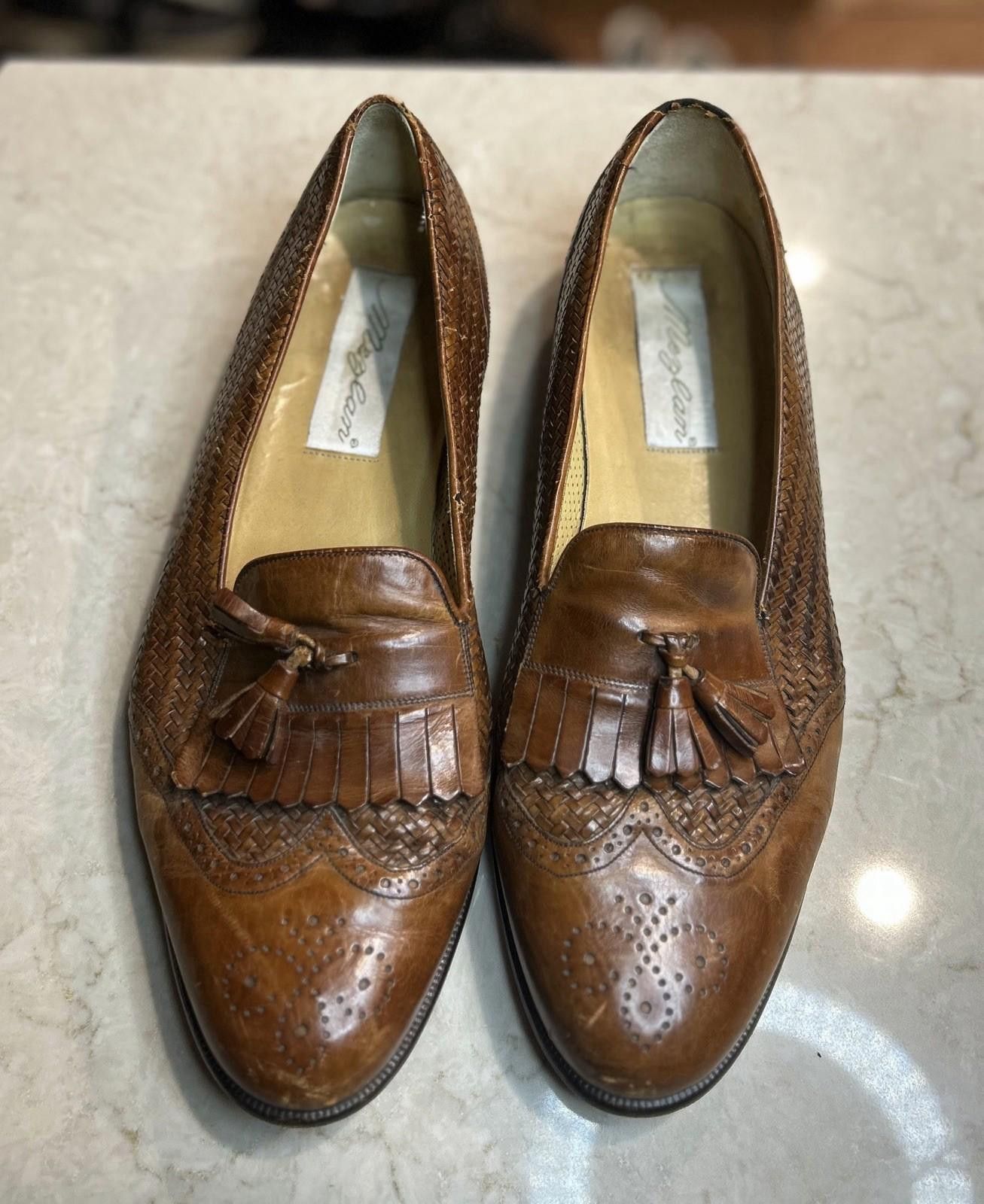 Mezlan Mezlan Men’s 11.5M Woven Leather Tassel Loafers -Spain Size US 11.5 / EU 44-45 - 1 Thumbnail