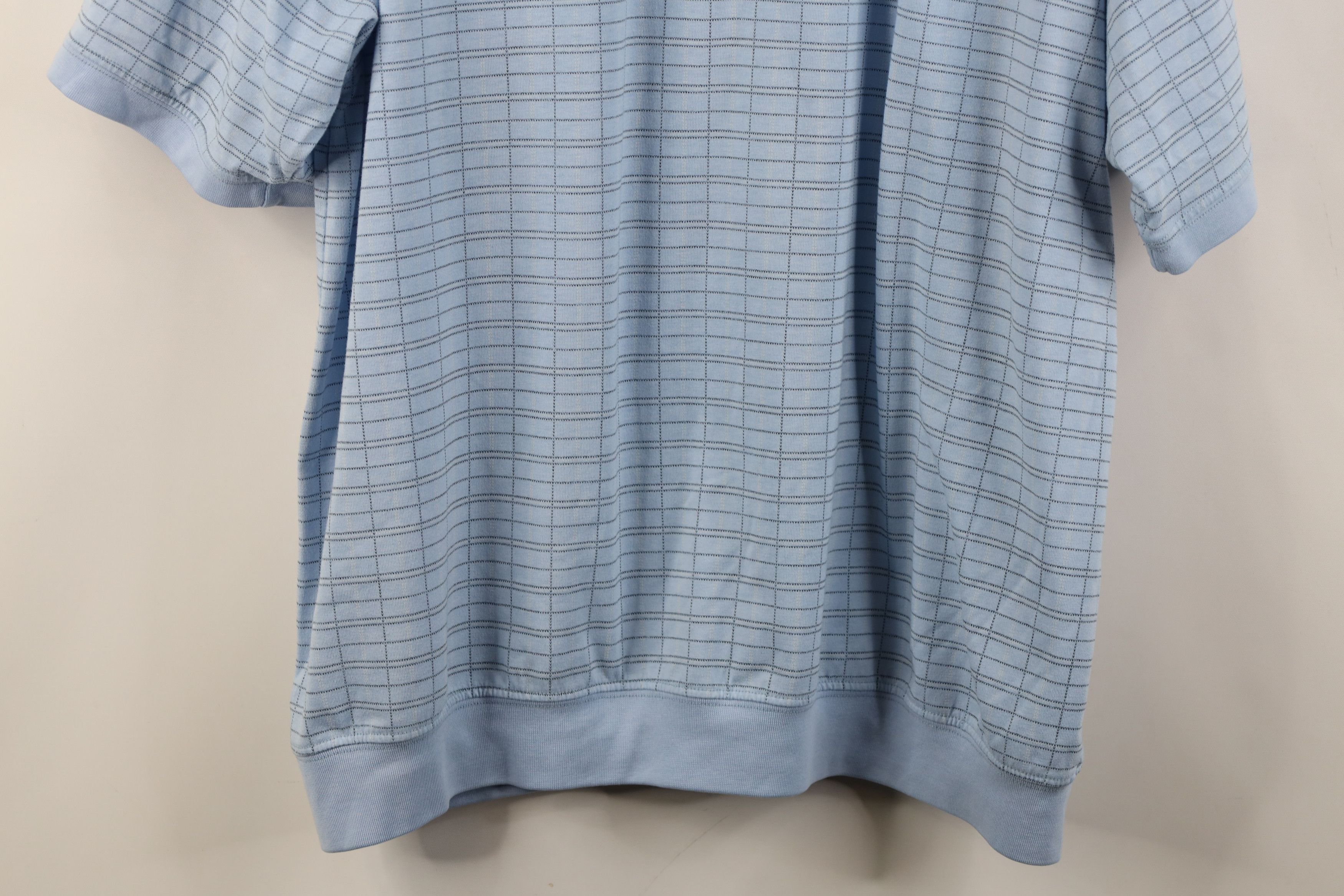Vintage Vintage 90s Streetwear Pullover Polo Shirt Blue Plaid Size US XL / EU 56 / 4 - 12 Thumbnail