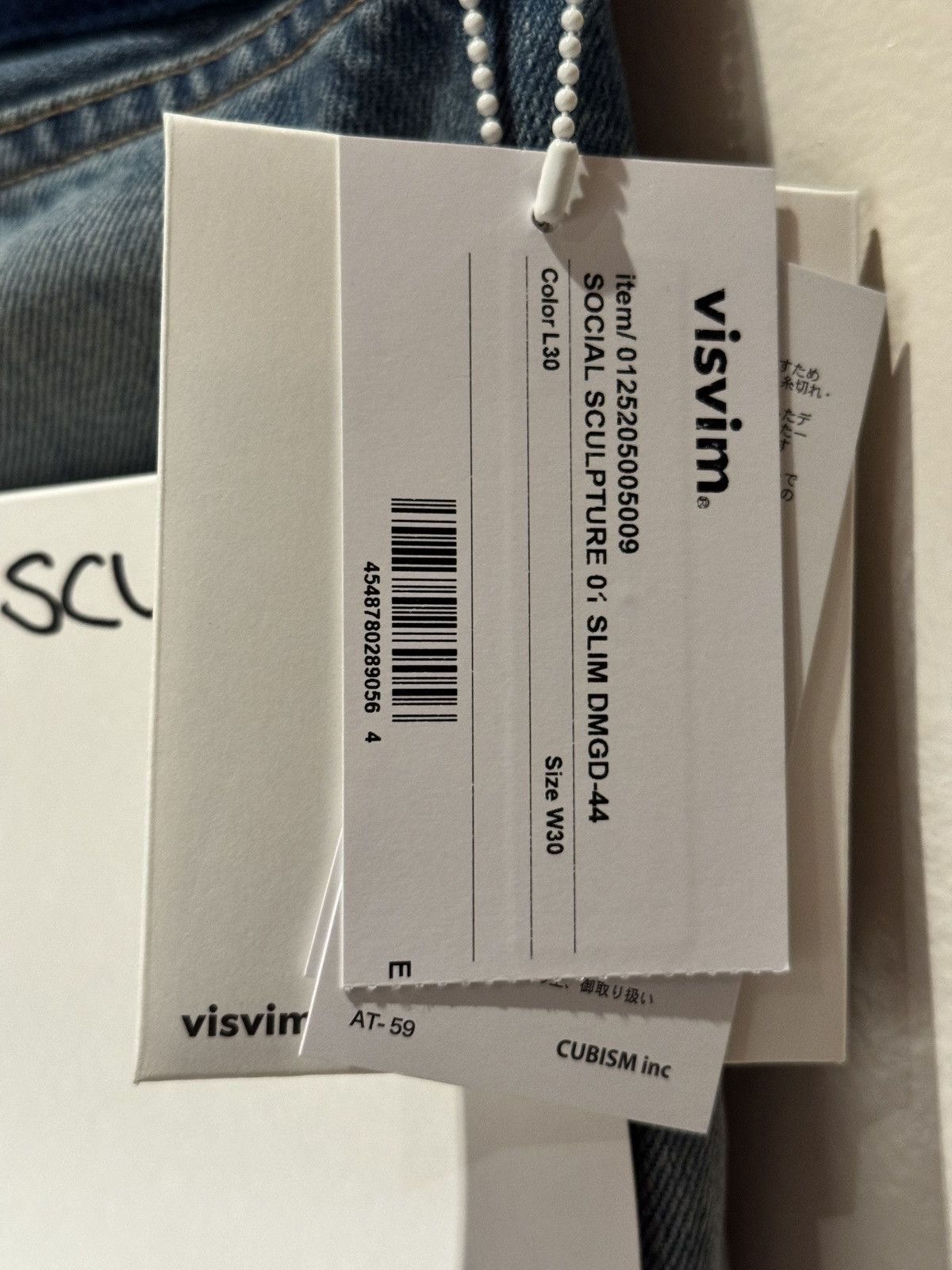 Visvim Visvim Social Sculpture 01 Slim Dmgd 44 Size US 30 / EU 46 - 7 Thumbnail