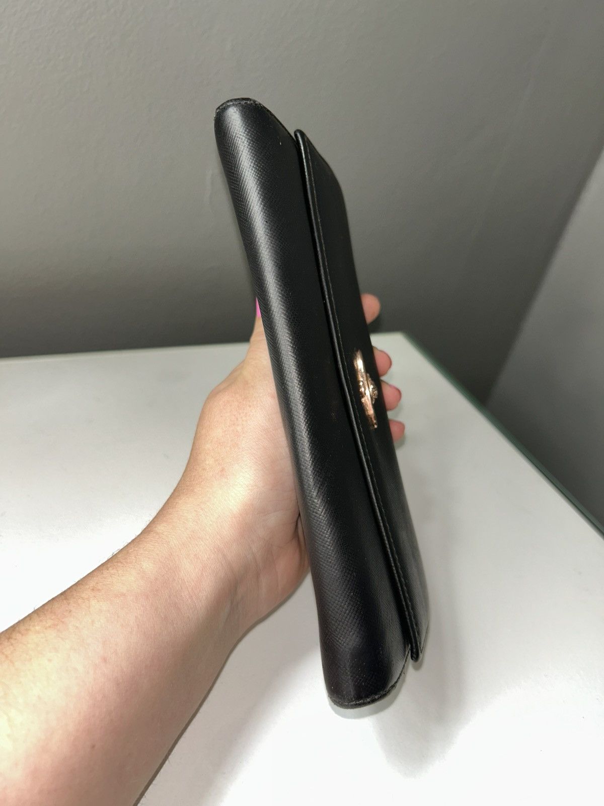Vivienne Westwood Vivienne Westwood Black Leather Long Wallet w/ Red Interior Size ONE SIZE - 14 Thumbnail