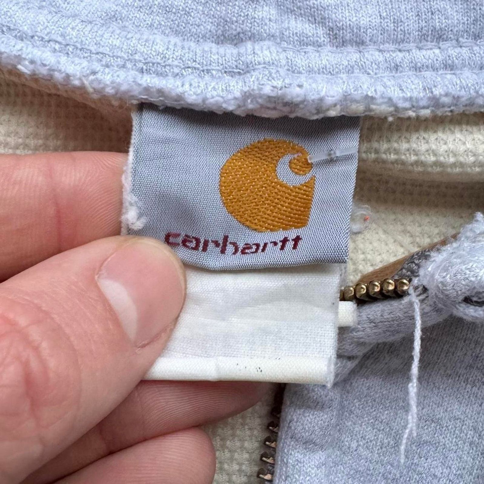 Carhartt 90s Embroidered Carhartt Thermal Lined Heavyweight Hoodie Size US XXL / EU 58 / 5 - 4 Thumbnail