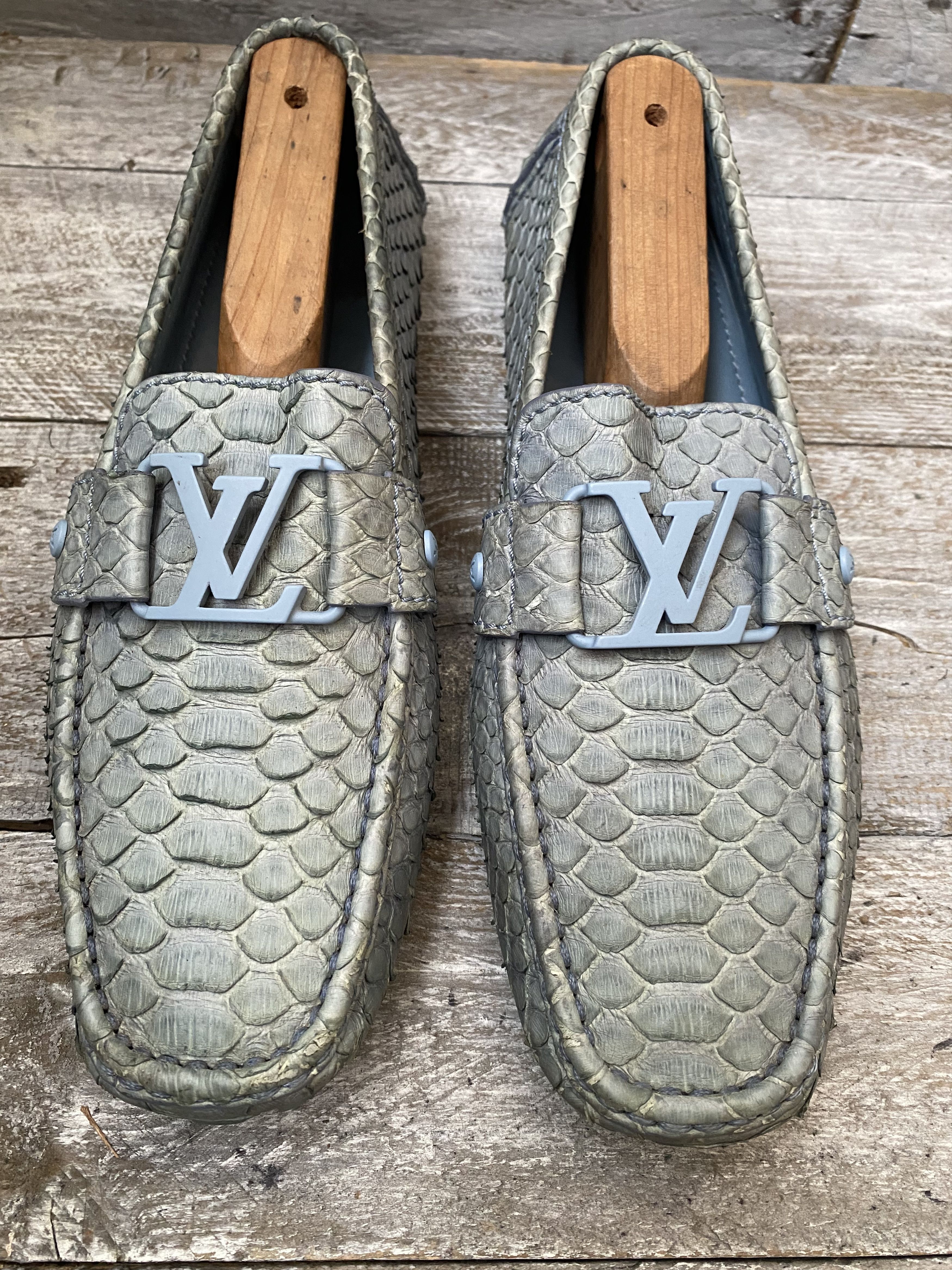 Designer × Louis Vuitton Louis vuitton monte carlo python moccasin leather loafers Size US 8 / EU 41 - 5 Thumbnail