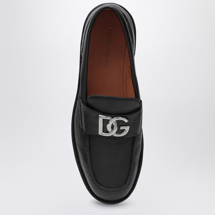 Dolce & Gabbana o1d2blof0226 Leather Loafers With DG Logo in Black Size US 8 / EU 41 - 3 Thumbnail