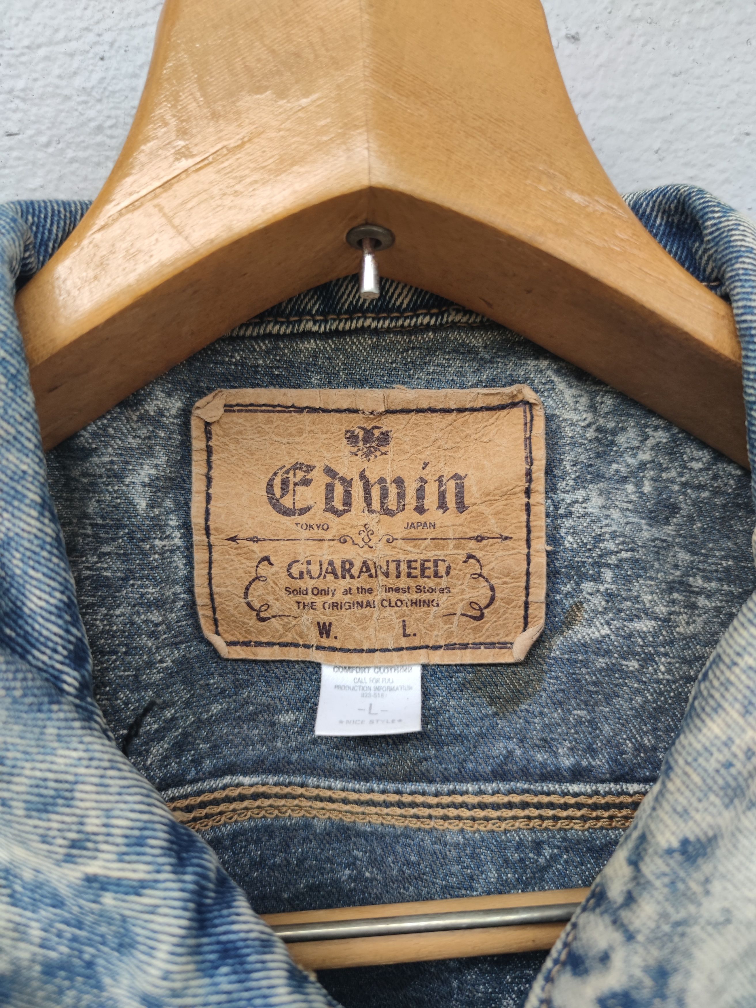Edwin Vtg Edwin Denim Jacket Lucky Strike Penzoil Bel-Ray Oneal Size US L / EU 52-54 / 3 - 4 Thumbnail