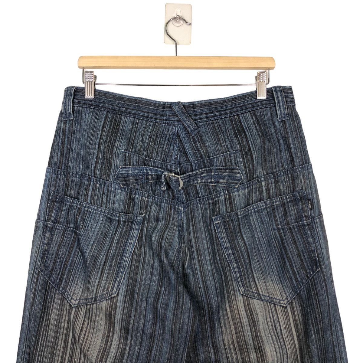 Japanese Brand 🔥90’s Vintage Airwalk Striped Denim Jeans Size US 34 / EU 50 - 8 Thumbnail