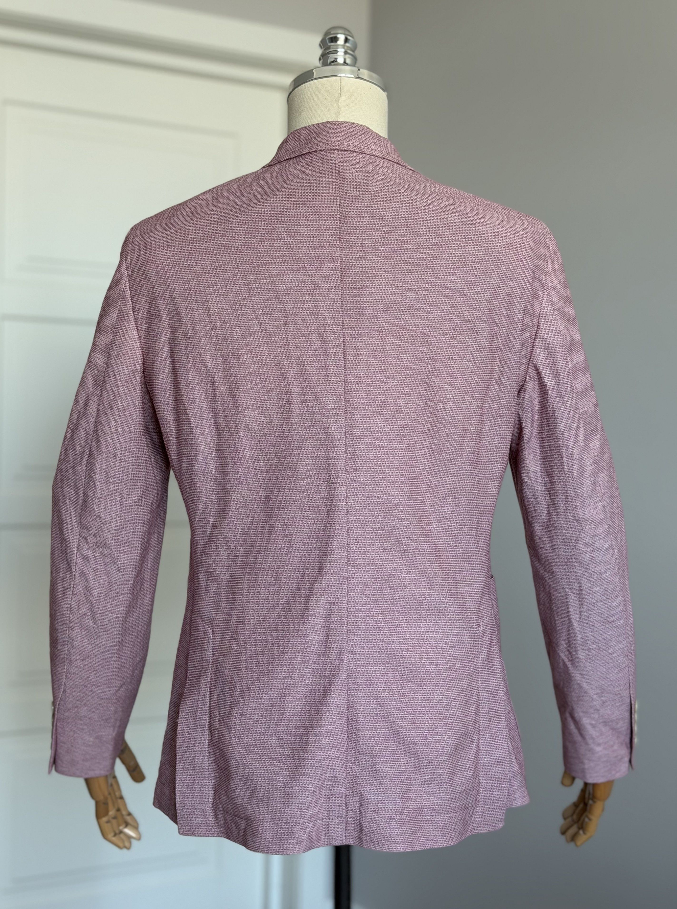 Hackett HACKETT London Textured Knit Blazer Jacket Color 280Berry Size 50R - 10 Thumbnail