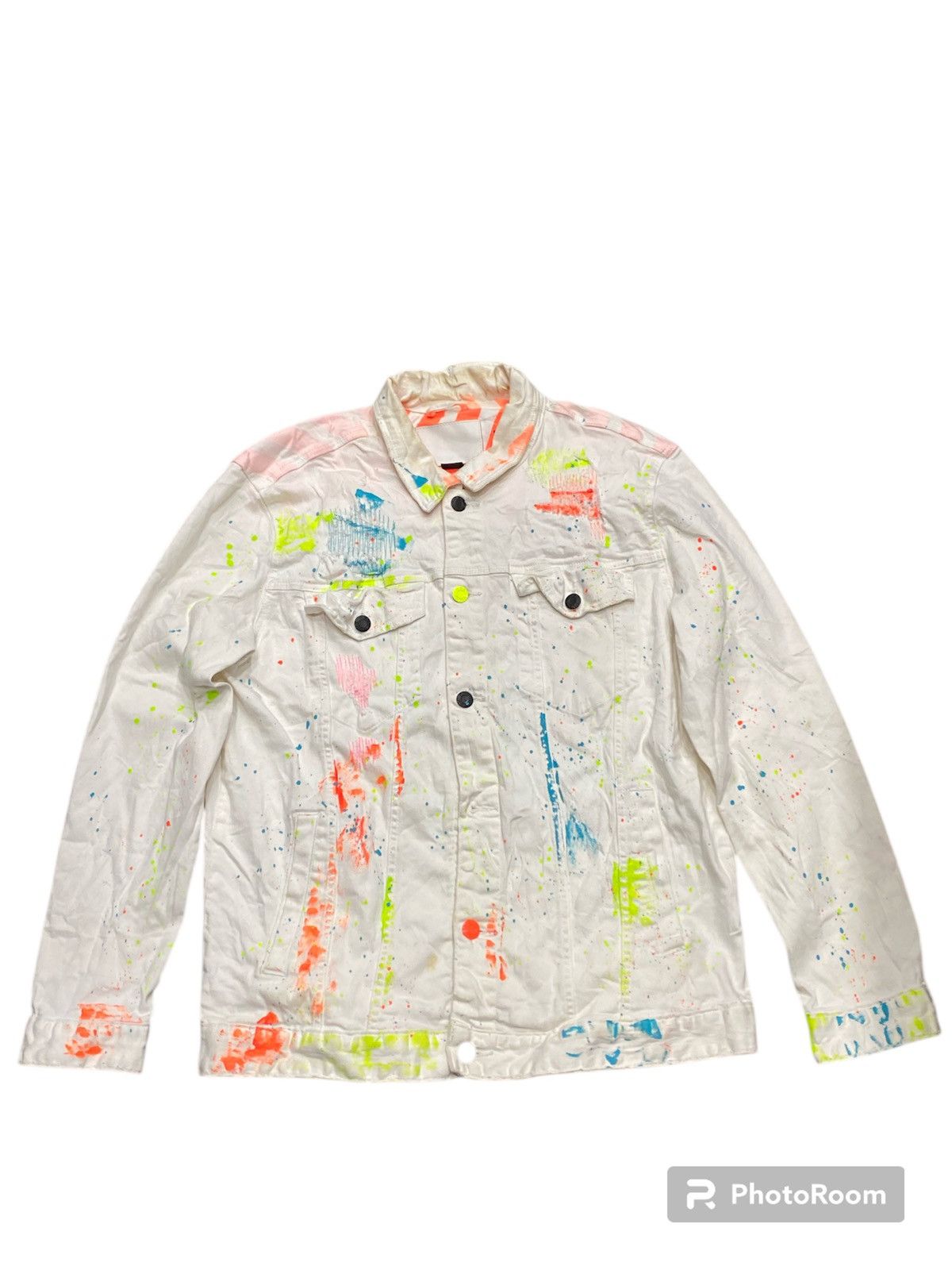 Smoke Rise Smoke Rise painted denim jacket Size US XL / EU 56 / 4 - 1 Thumbnail