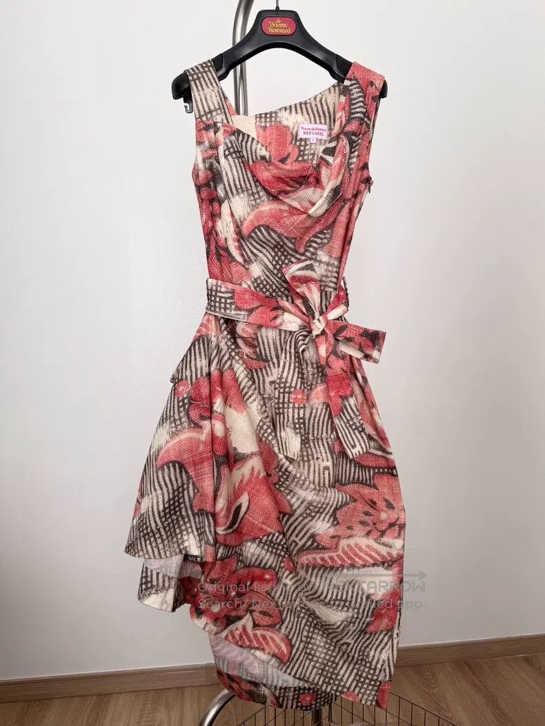 Vivienne Westwood Vivienne Westwood Vintage floral graffiti draped dress Size S / US 4 / IT 40 - 3 Thumbnail