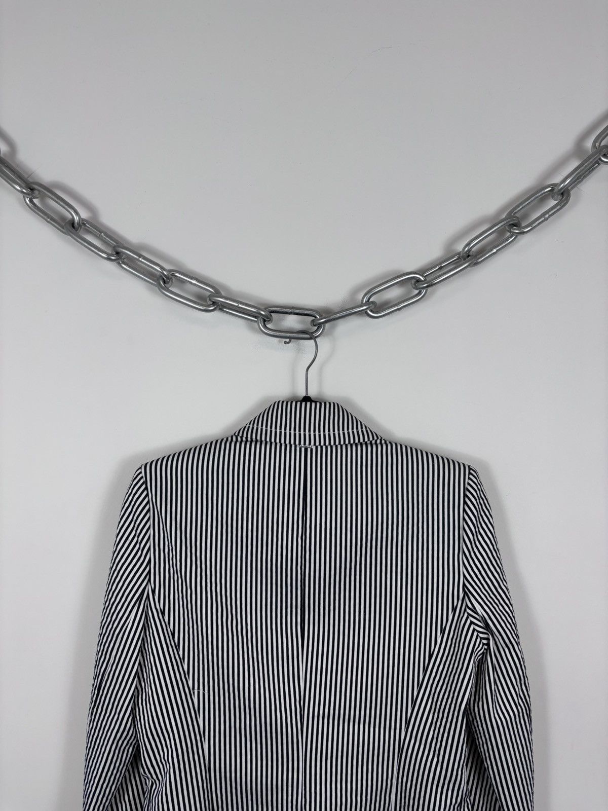 St. John St. John Women’s White/Black Striped Blazer Jacket Size S / US 4 / IT 40 - 18 Thumbnail
