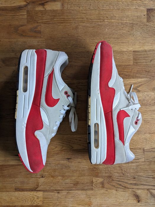 Air max 1 anniversary red (2017 restock outlet pair)