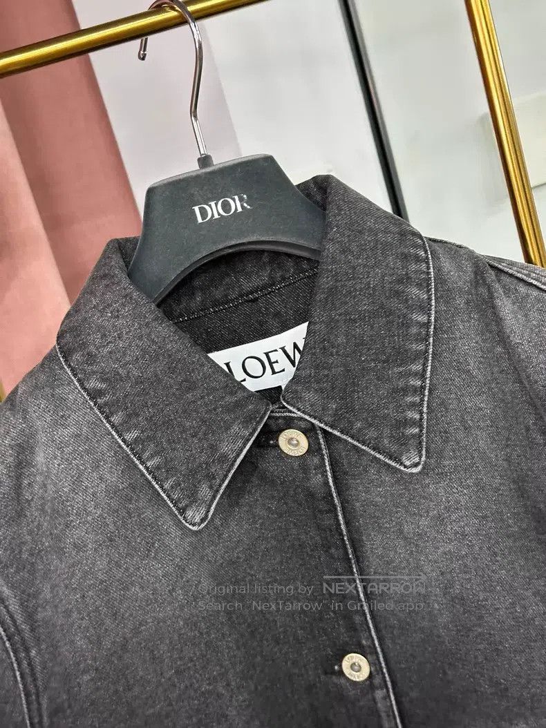 Loewe Loewe Black Back Letter Logo Denim Jacket Size XS / US 0-2 / IT 36-38 - 2 Thumbnail