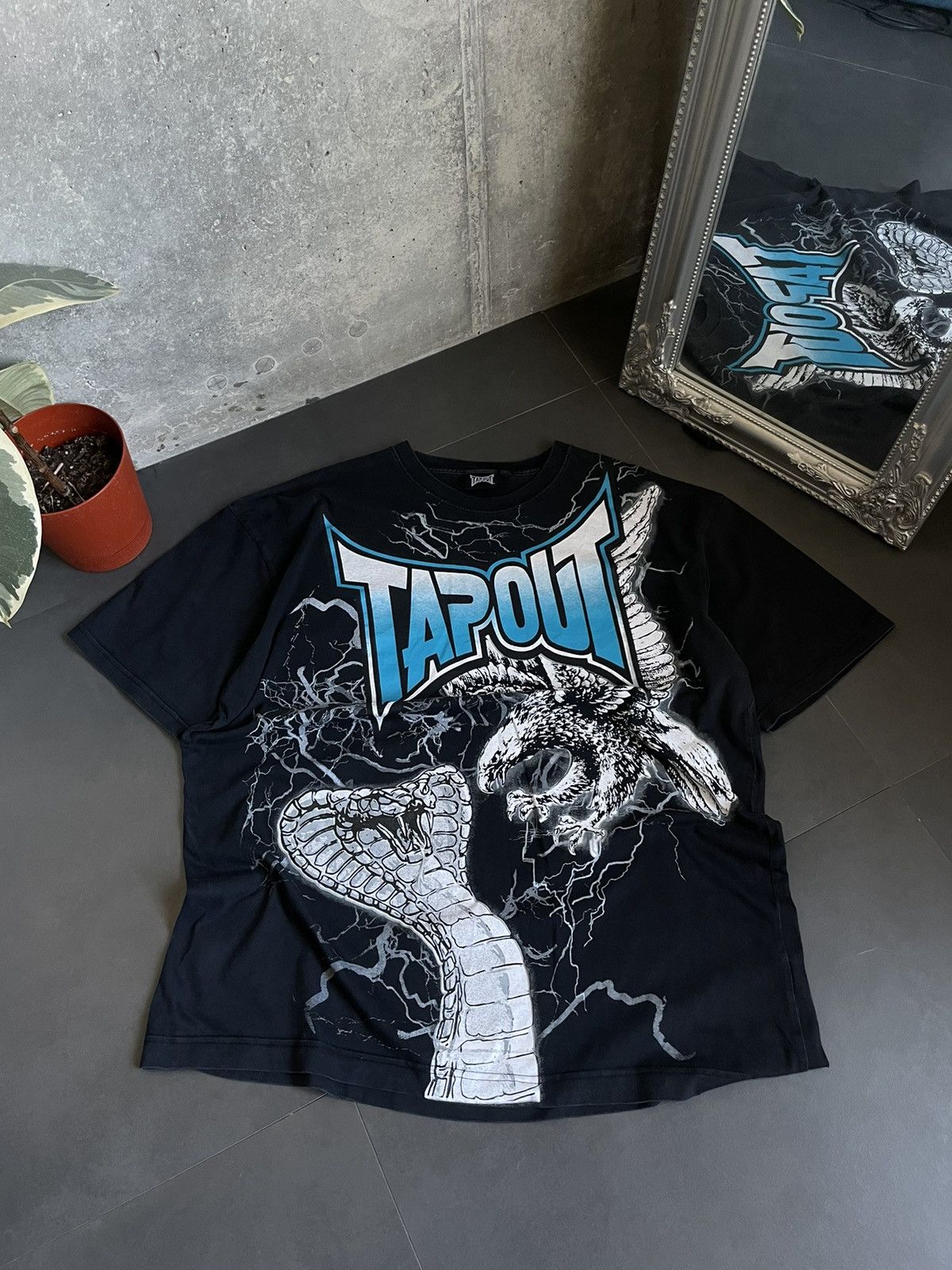 Affliction Vintage Y2K Faded Tapout Affliction Opium Grunge Tee Size US XXL / EU 58 / 5 - 2 Thumbnail