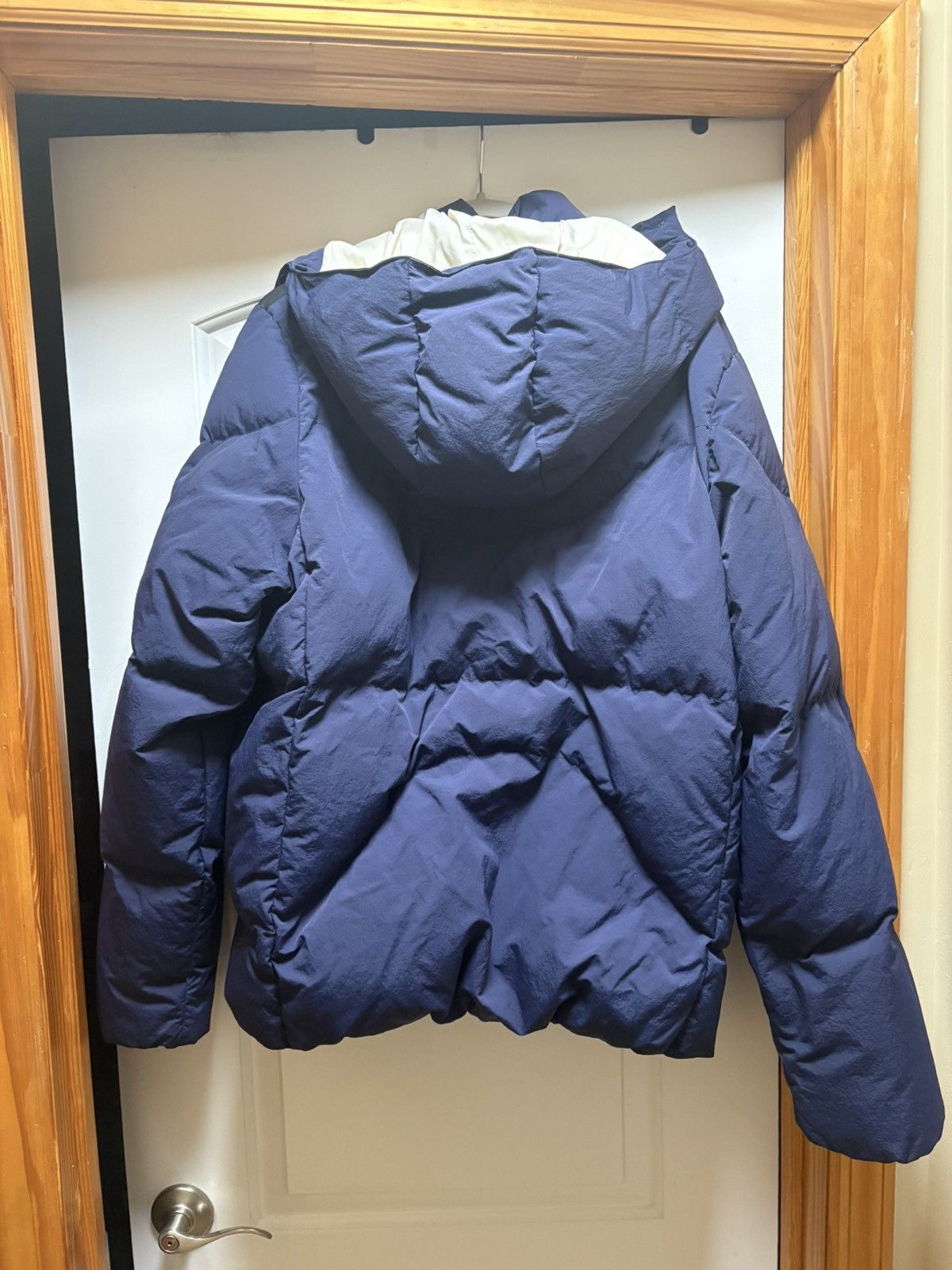 Dime Dime Navy Contrast Puffer Coat Size US L / EU 52-54 / 3 - 3 Thumbnail