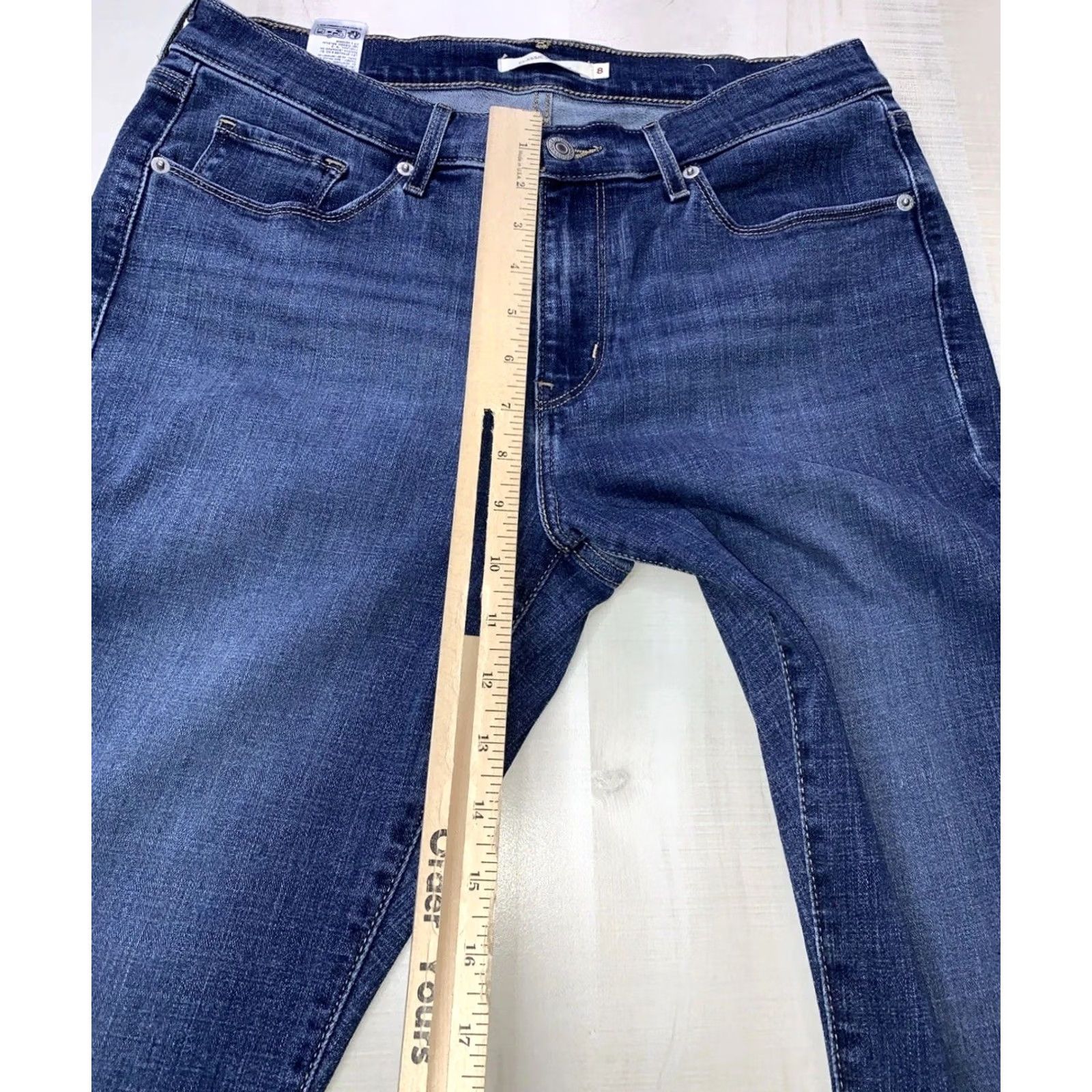 Levi's Levi’s Classic Bootcut Stretch Mid Rise Jeans Women’s 8 Blue Denim Regular Inseam 30 Size 30" / US 8 / IT 44 - 3 Thumbnail