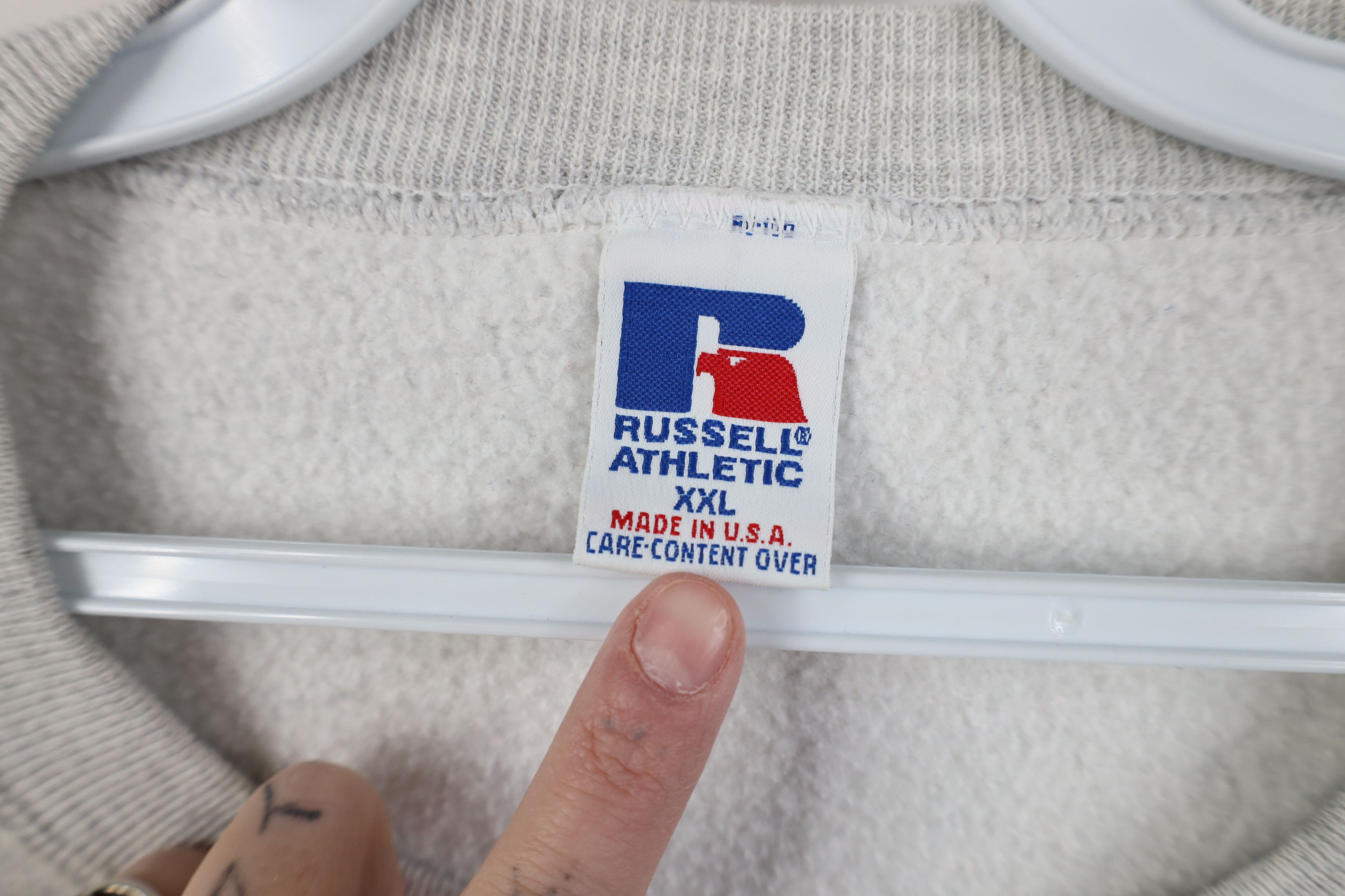 Russell Athletic Vintage 90s Russell Athletic Crewneck Sweatshirt Gray USA Size US XXL / EU 58 / 5 - 4 Thumbnail