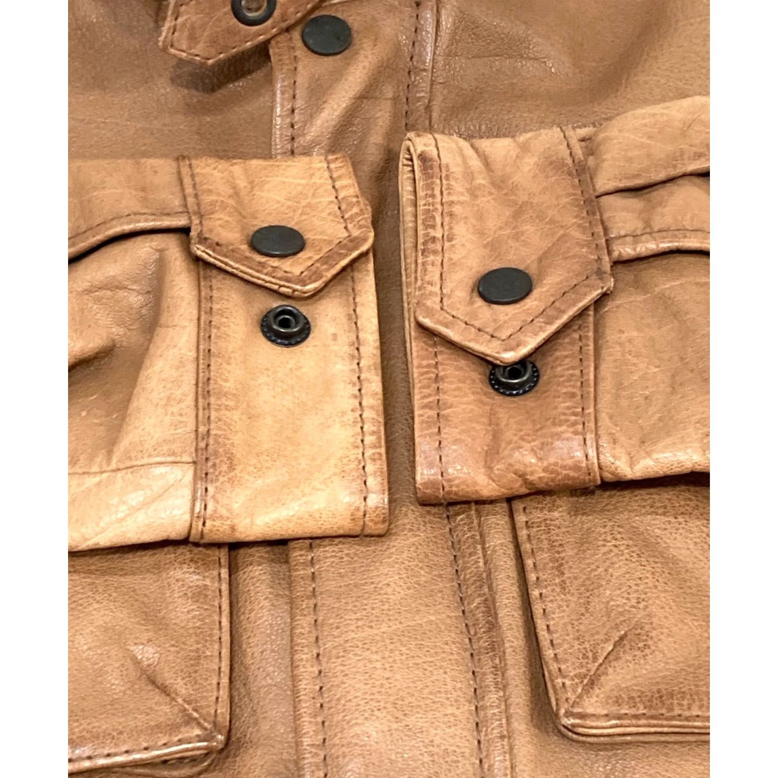Eddie Bauer Eddie Bauer Leather Jacket Jacket Men S Brown Cowhide 100% Polyester Lining Size US S / EU 44-46 / 1 - 3 Thumbnail