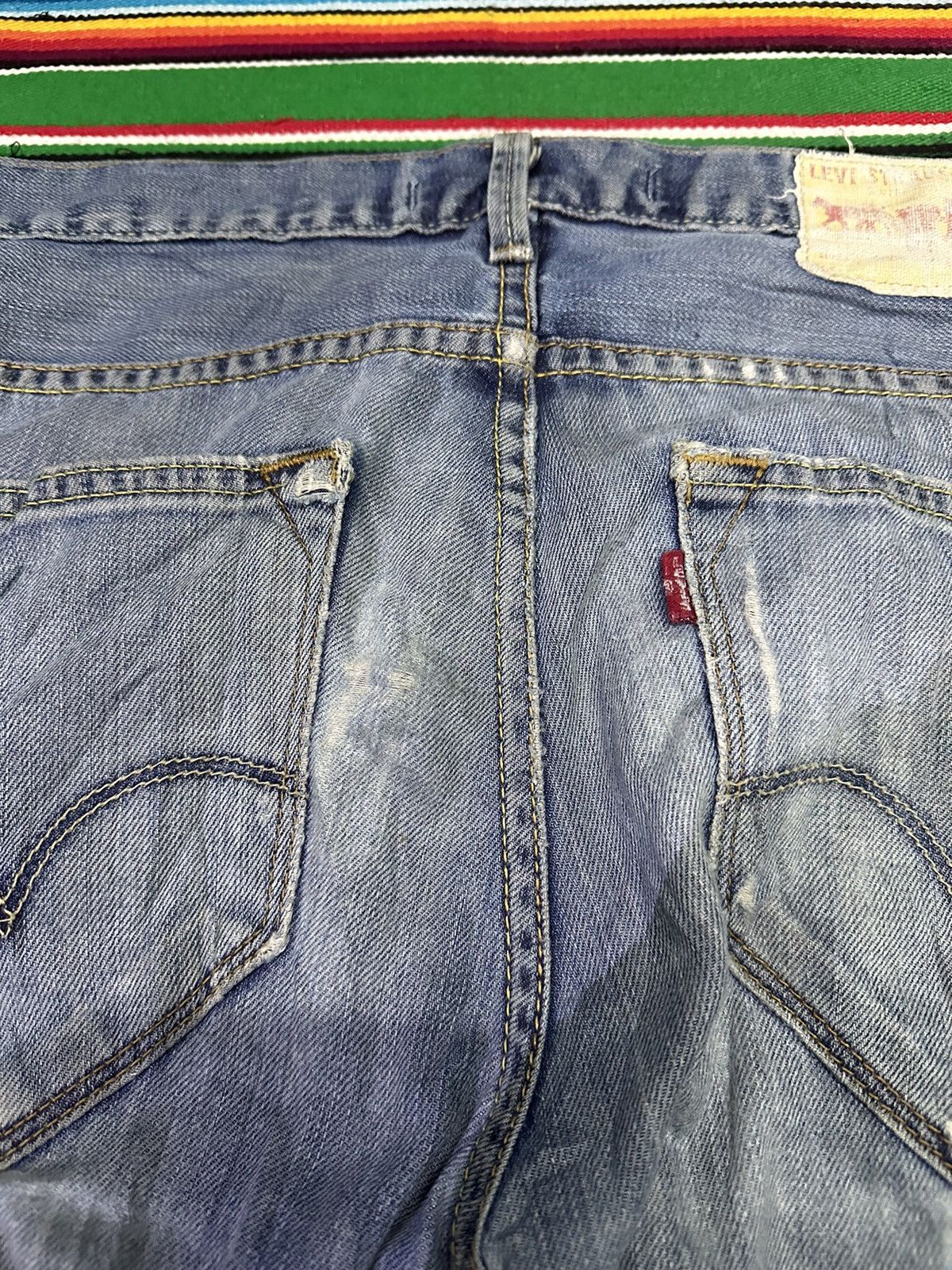 Levi's Vintage Clothing Distress Denim 💥Levis 504 Straight Patch Limited Edition 💥 Size US 32 / EU 48 - 6 Thumbnail