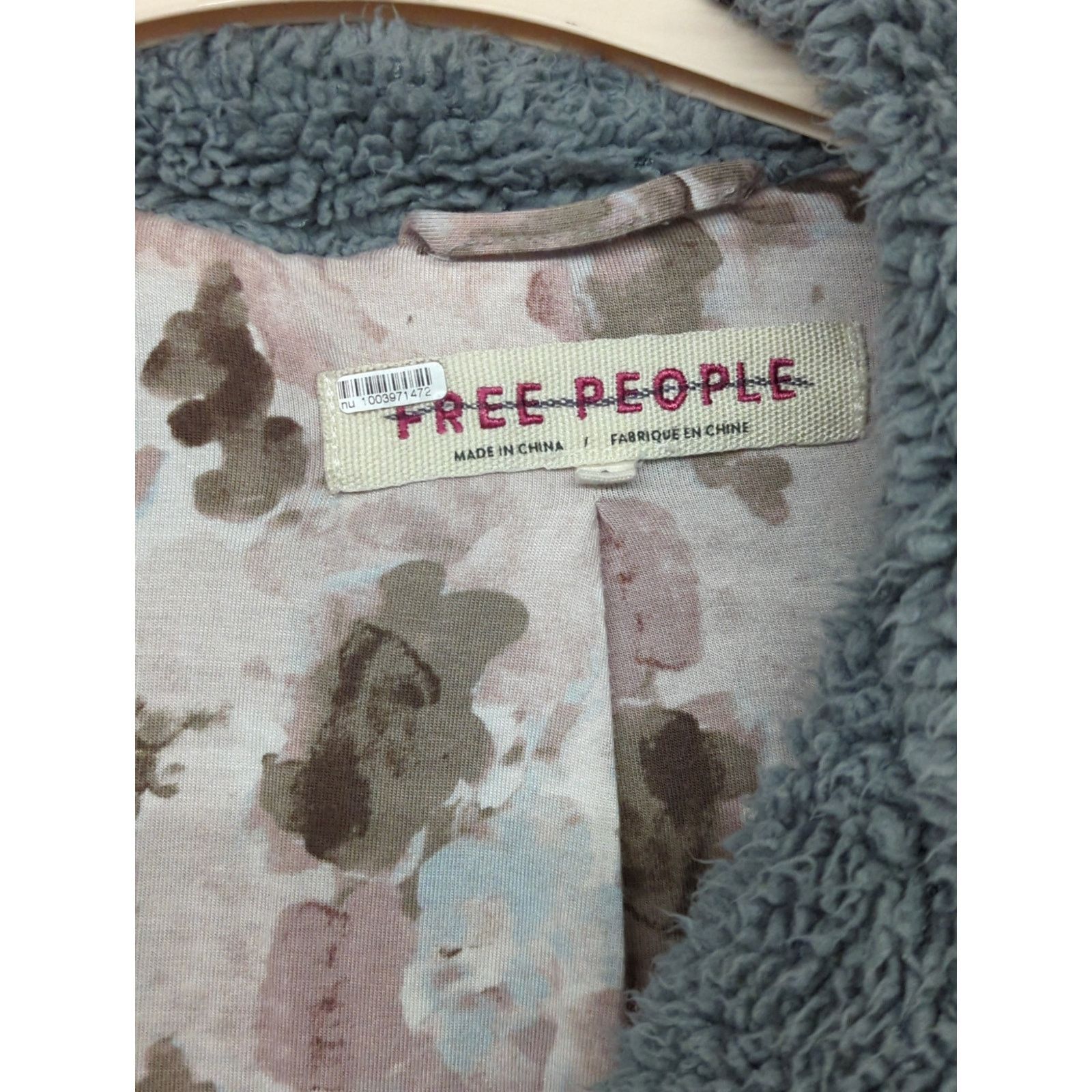 Free People Free People Small Tessa Gray blue Longline Fuzzy Teddy Coat Size S / US 4 / IT 40 - 4 Thumbnail