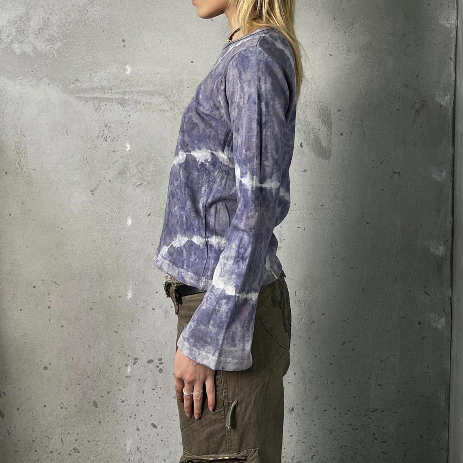 Japanese Brand Deadstock Vintage Nepal Tie Dye Long Sleeve Tee Size M / US 6-8 / IT 42-44 - 2 Thumbnail