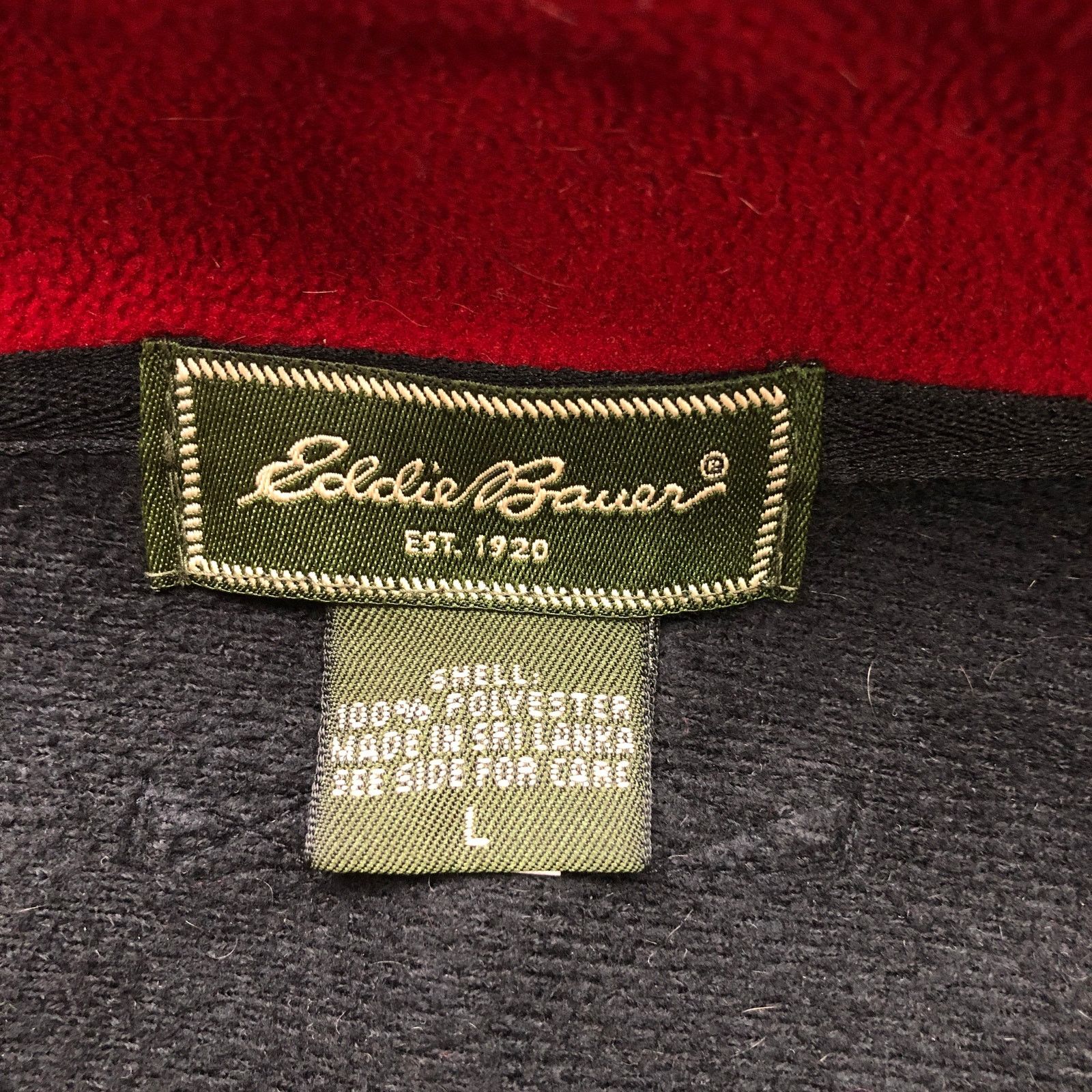Eddie Bauer Eddie Bauer Windcutter Fleece Jacket Mens Large Red Black Size US L / EU 52-54 / 3 - 4 Thumbnail