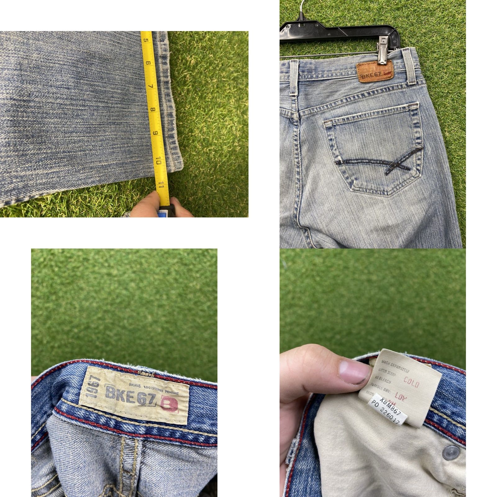 BKE VINTAGE BKE Jaxon Jeans Boot Cut Mid Rise 36x31 Light Wash Denim Men’s Regular 36 Blue Cowboy Theme Jeans - 5-Pocket Button Fly Mens Size US 36 / EU 52 - 8 Thumbnail