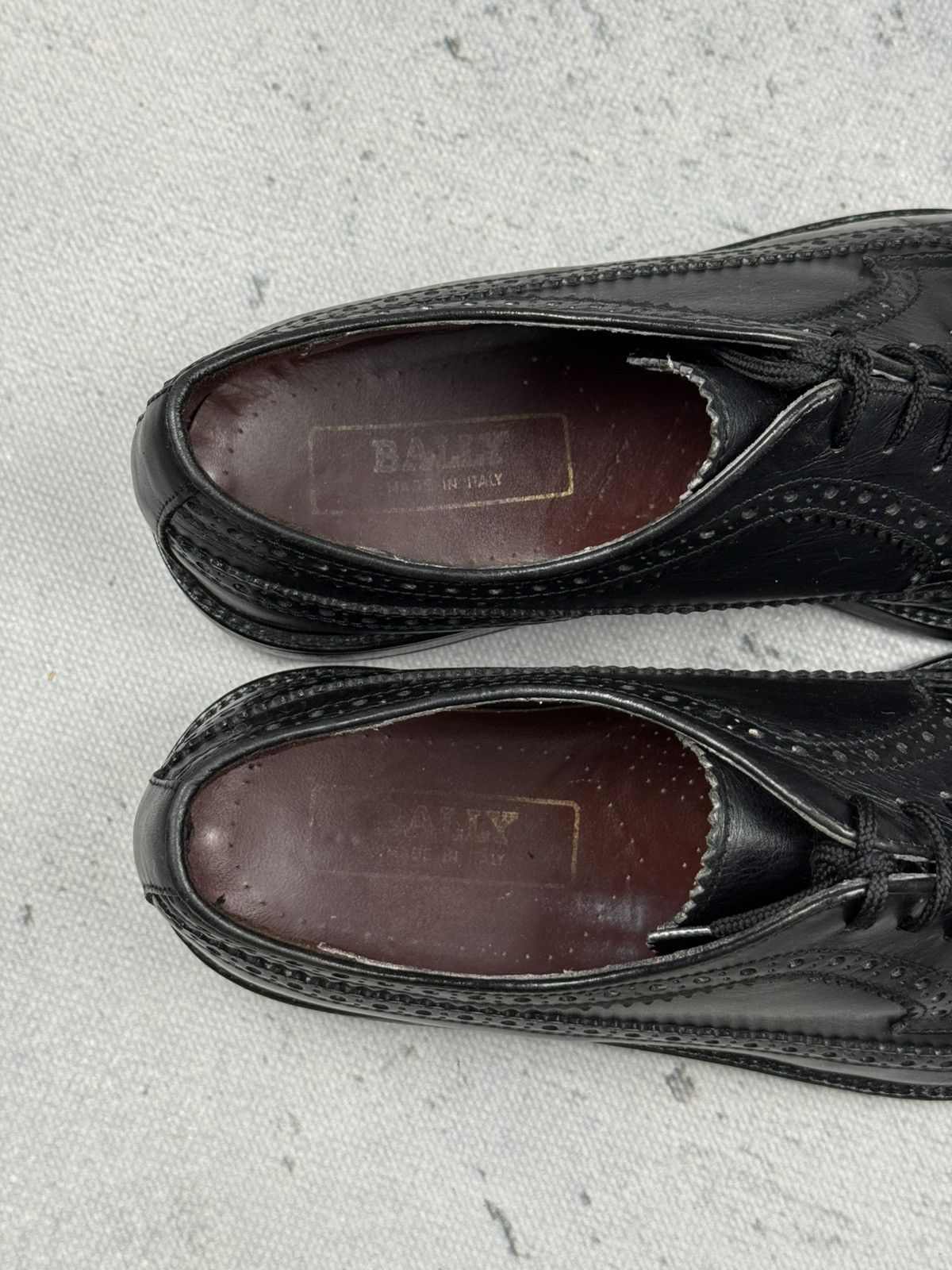 Bally Bally Black Italy Leather Wingtip Brogue Derby Shoes Size 43 Size US 10 / EU 43 - 12 Thumbnail