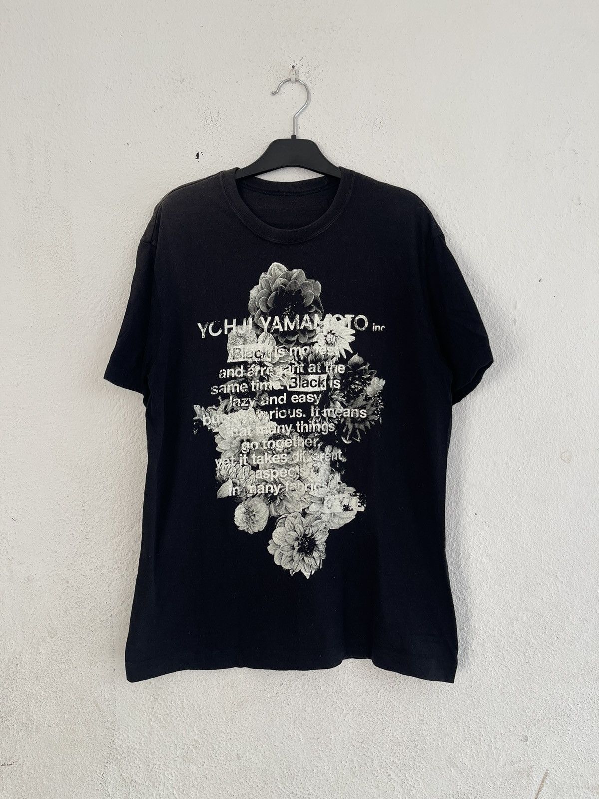 Yohji Yamamoto Yohji Yamamoto Syte Black Poem Tee Size US L / EU 52-54 / 3 - 1 Thumbnail