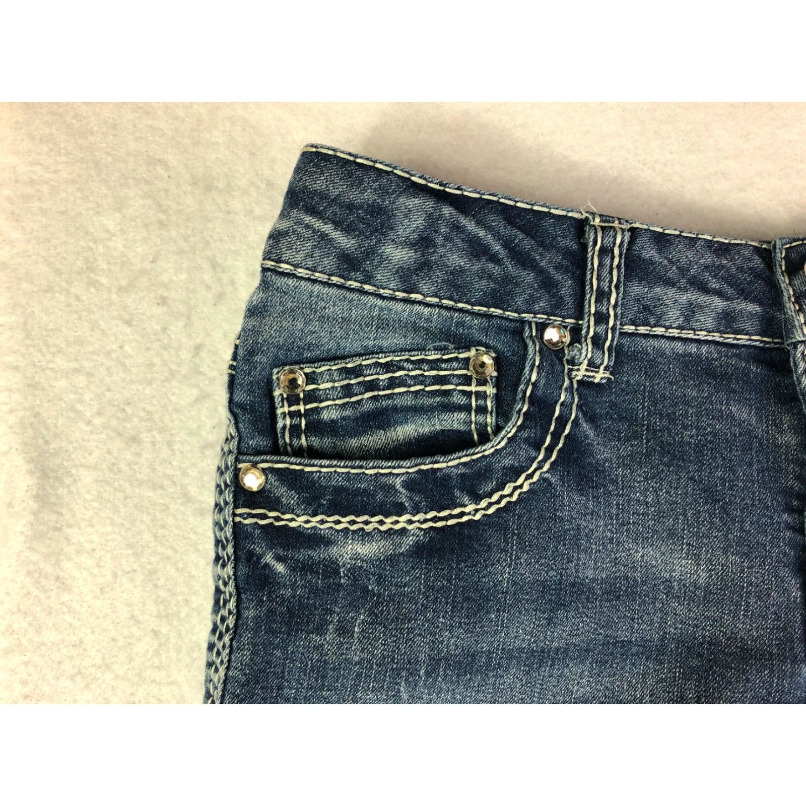 Vintage Xhilaration Jeans Regular Cropped Womens Size 14 27x21 Blue Jeans Size 36" / US 14 / IT 50 - 3 Thumbnail