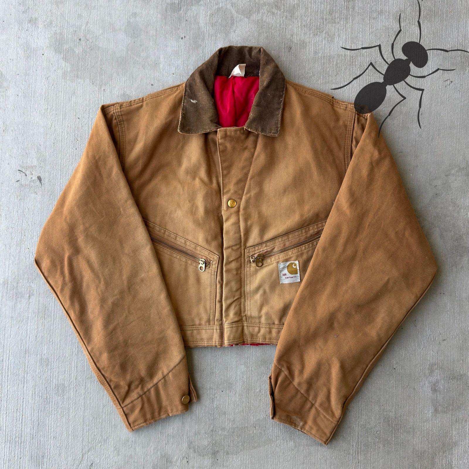 Carhartt × Vintage Carhartt brown cropped Detroit style work wear jacket Size US S / EU 44-46 / 1 - 1 Thumbnail