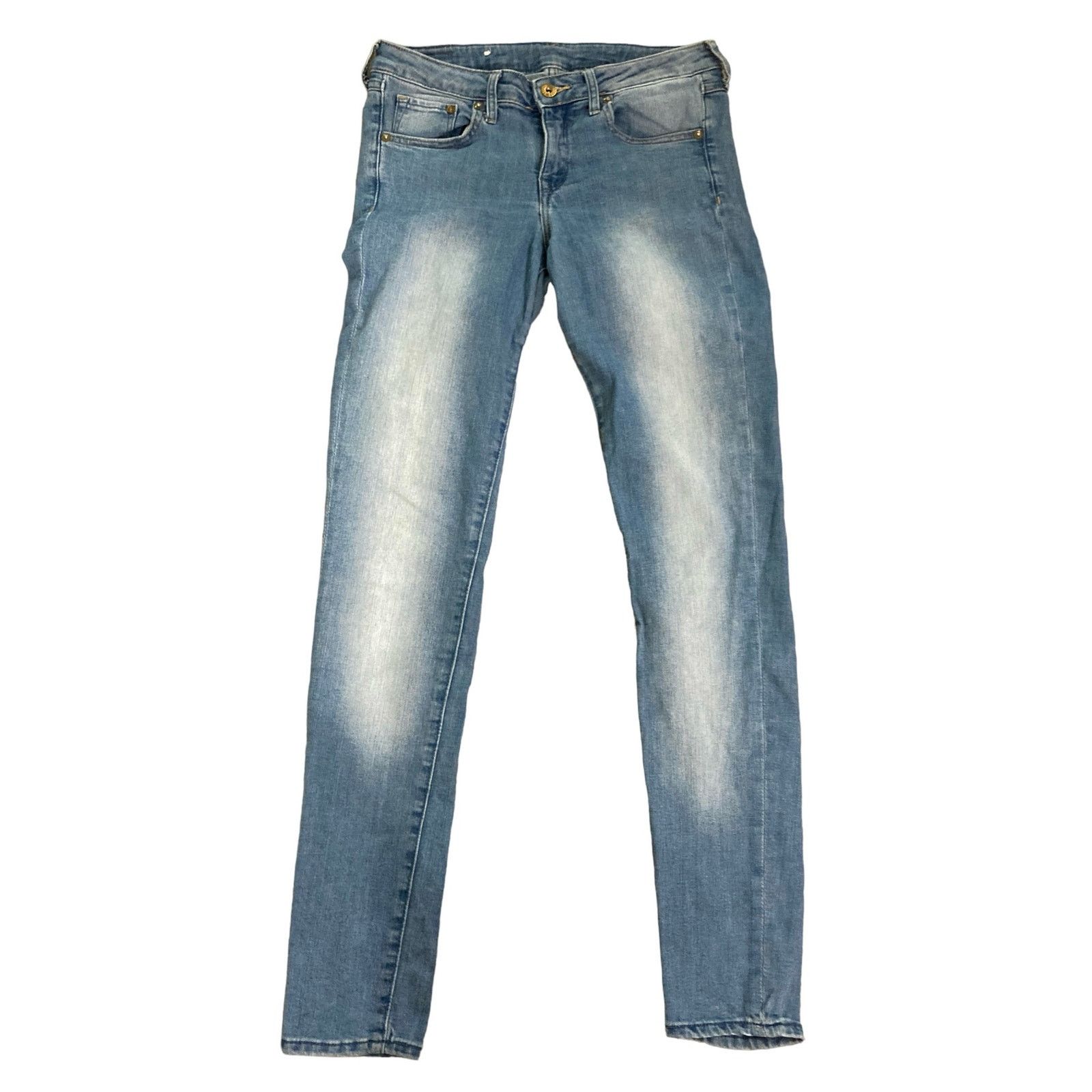H&M H&M Women's High Waist Super Skinny Stretch Jeans Blue 28 Size 29" - 1 Thumbnail