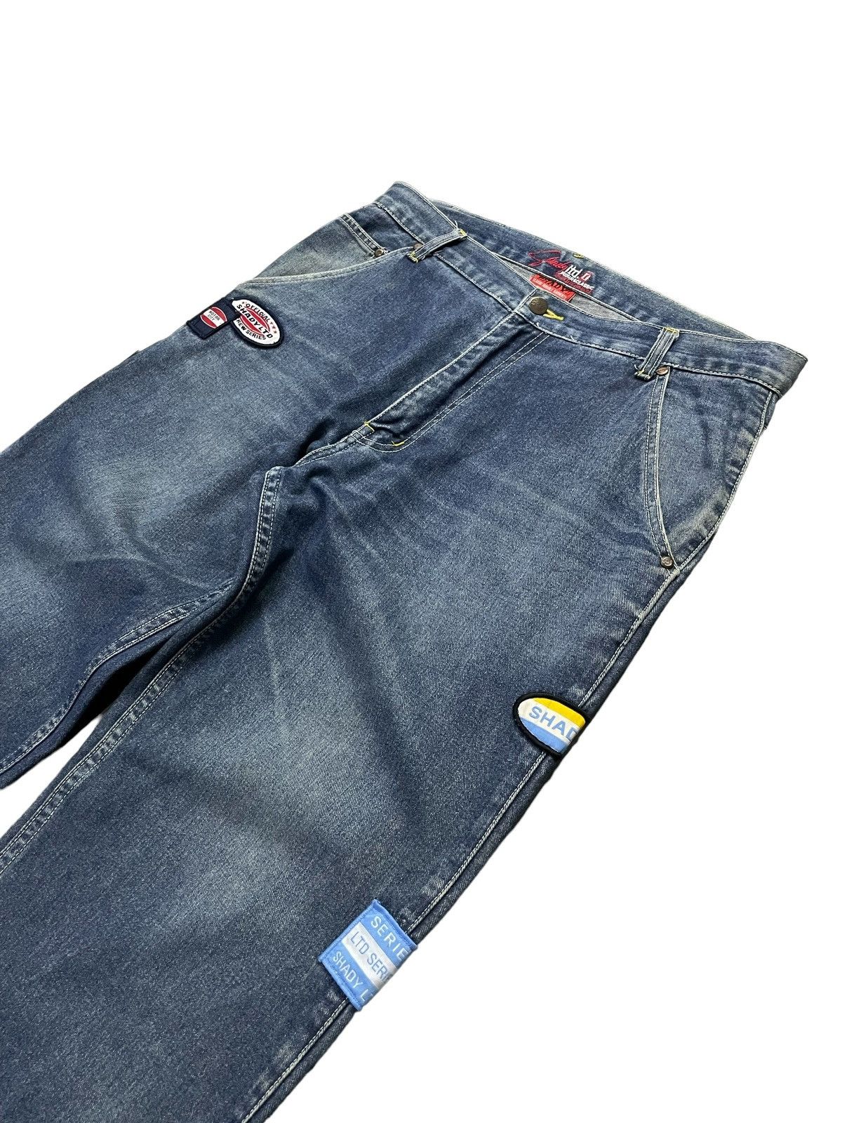 Eminem × JNCO Vintage Eminem Shady Ltd Patched Rap Baggy Massive Jeans Size US 34 / EU 50 - 9 Thumbnail