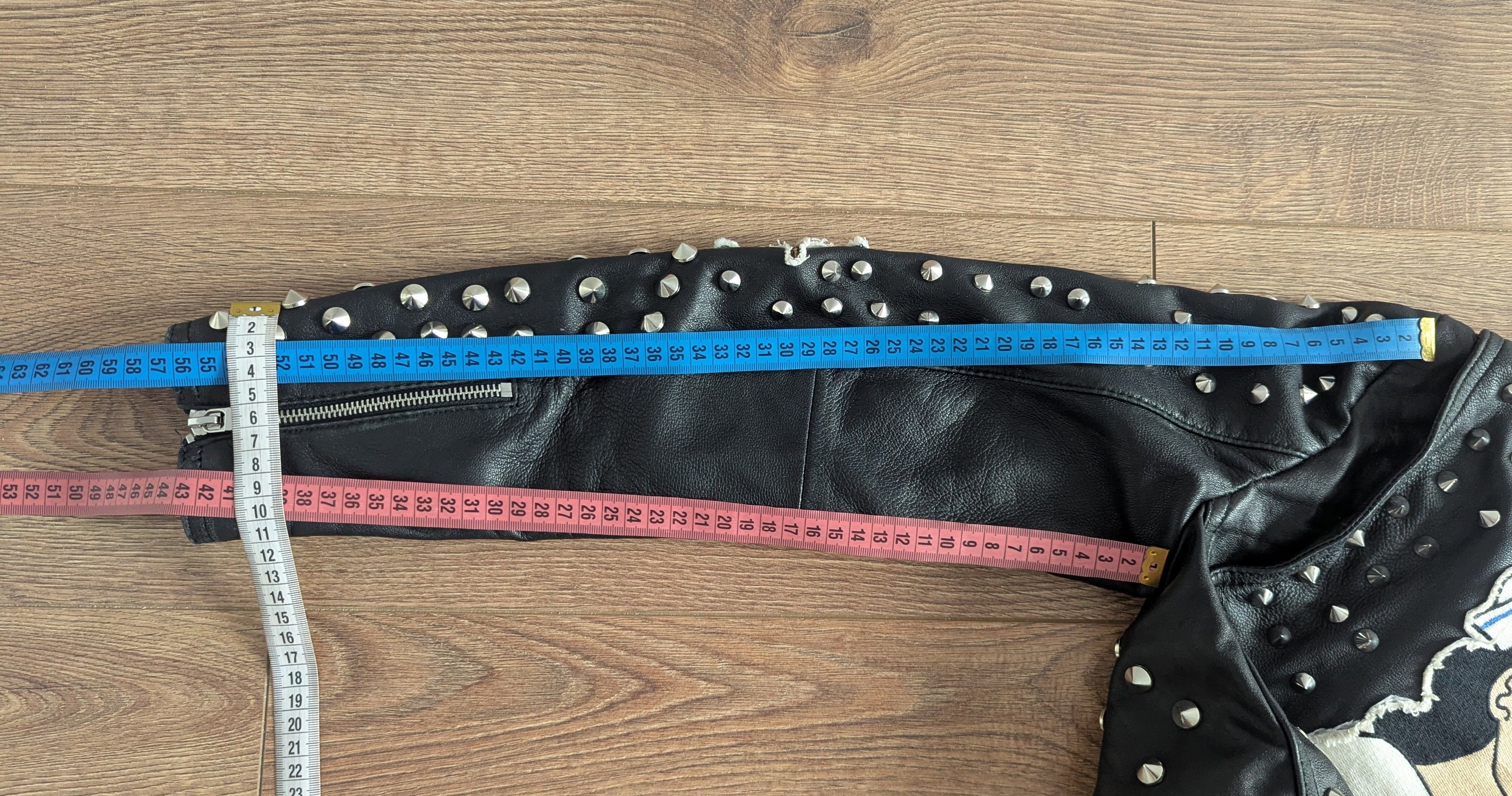 Zara Zara Studded cMotorcycle Biker Jacket Sailor Patches Size XS / US 0-2 / IT 36-38 - 24 Thumbnail