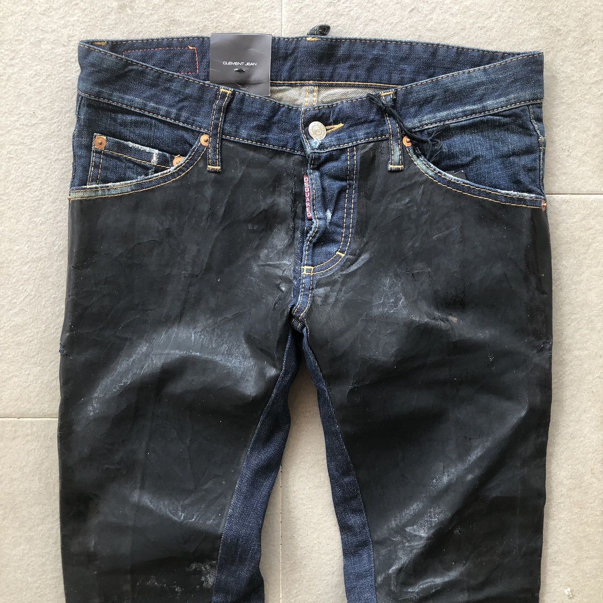 Dsquared2 Dsquared2 slim-fit denim half black painted Size US 30 / EU 46 - 2 Thumbnail