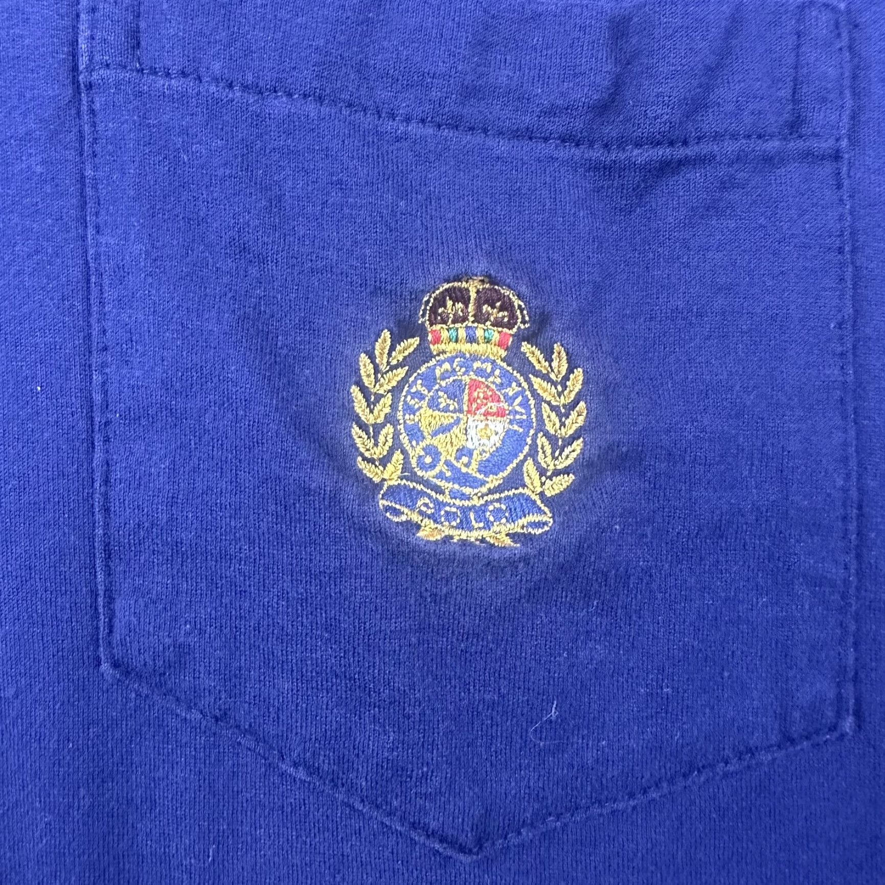 Polo Ralph Lauren VINTAGE Polo Ralph Lauren Polo Shirt Mens XL Navy Crest Pocket Short Sleeve Classic Size US XL / EU 56 / 4 - 4 Thumbnail