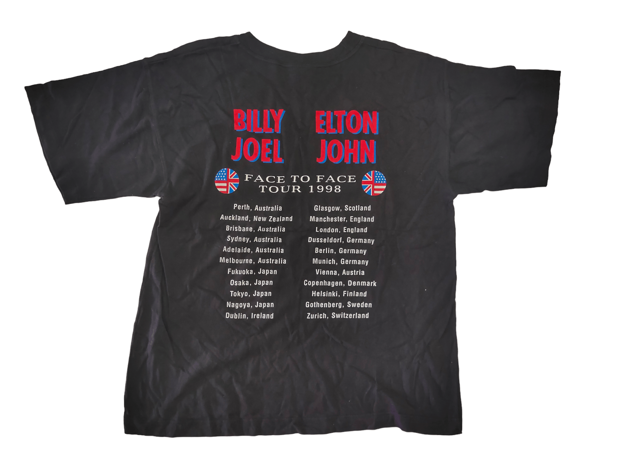 Band Tees × Vintage RARE 🔥 90's Billy Joel x Elton John Tour T-shirt Size US L / EU 52-54 / 3 - 3 Thumbnail