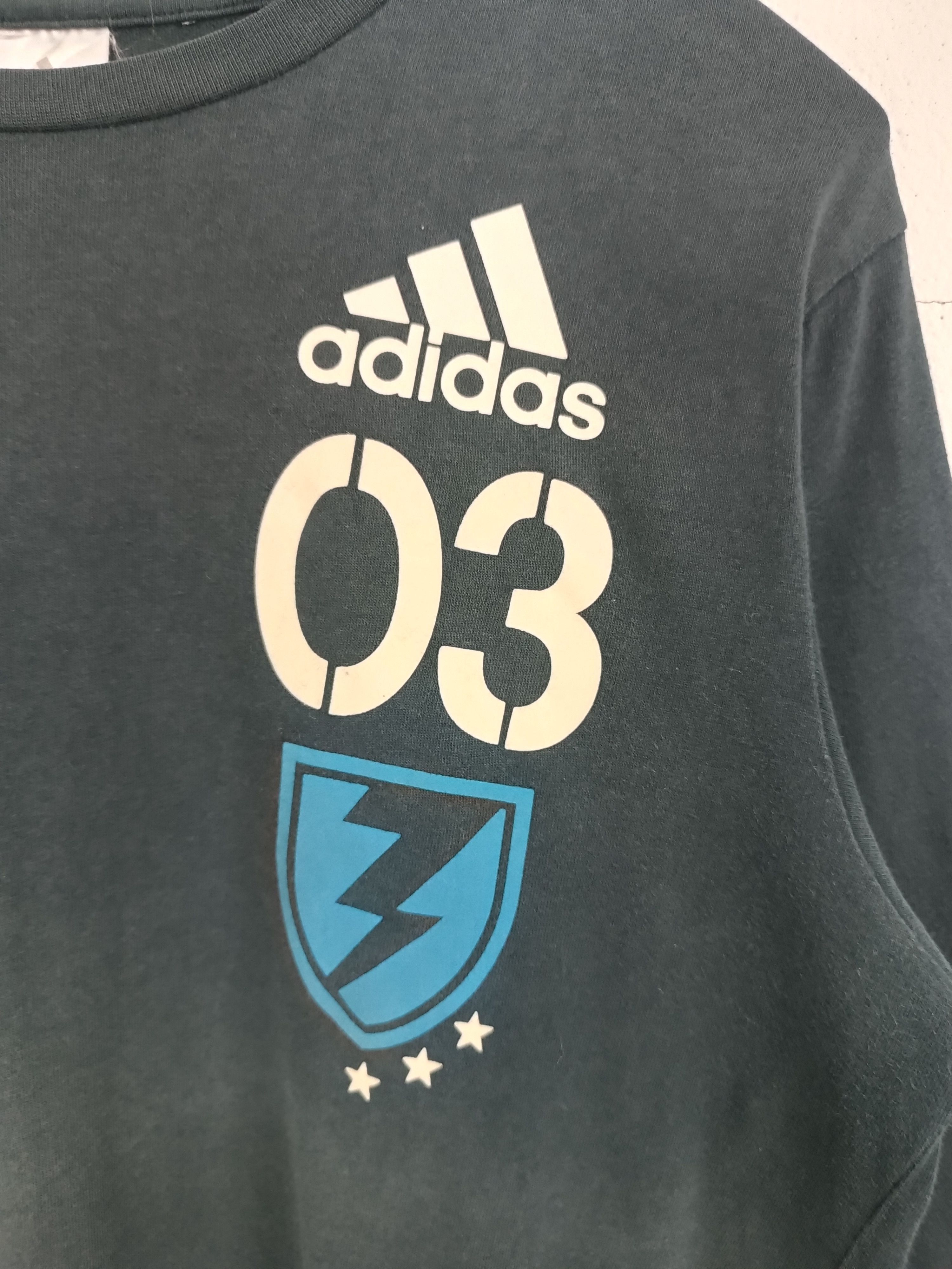 VINTAGE FADED ADIDAS 3 STRIPES TEE GORP TECH IFSIXWASNINE